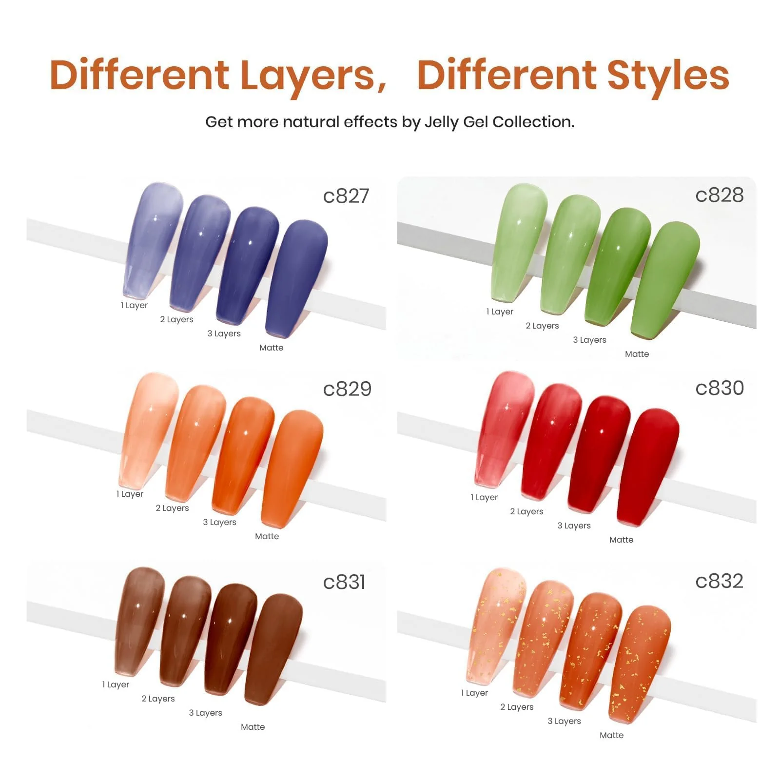 Fall Glimmer -  6 Colors Summer Gel Nail Polish - Image 3
