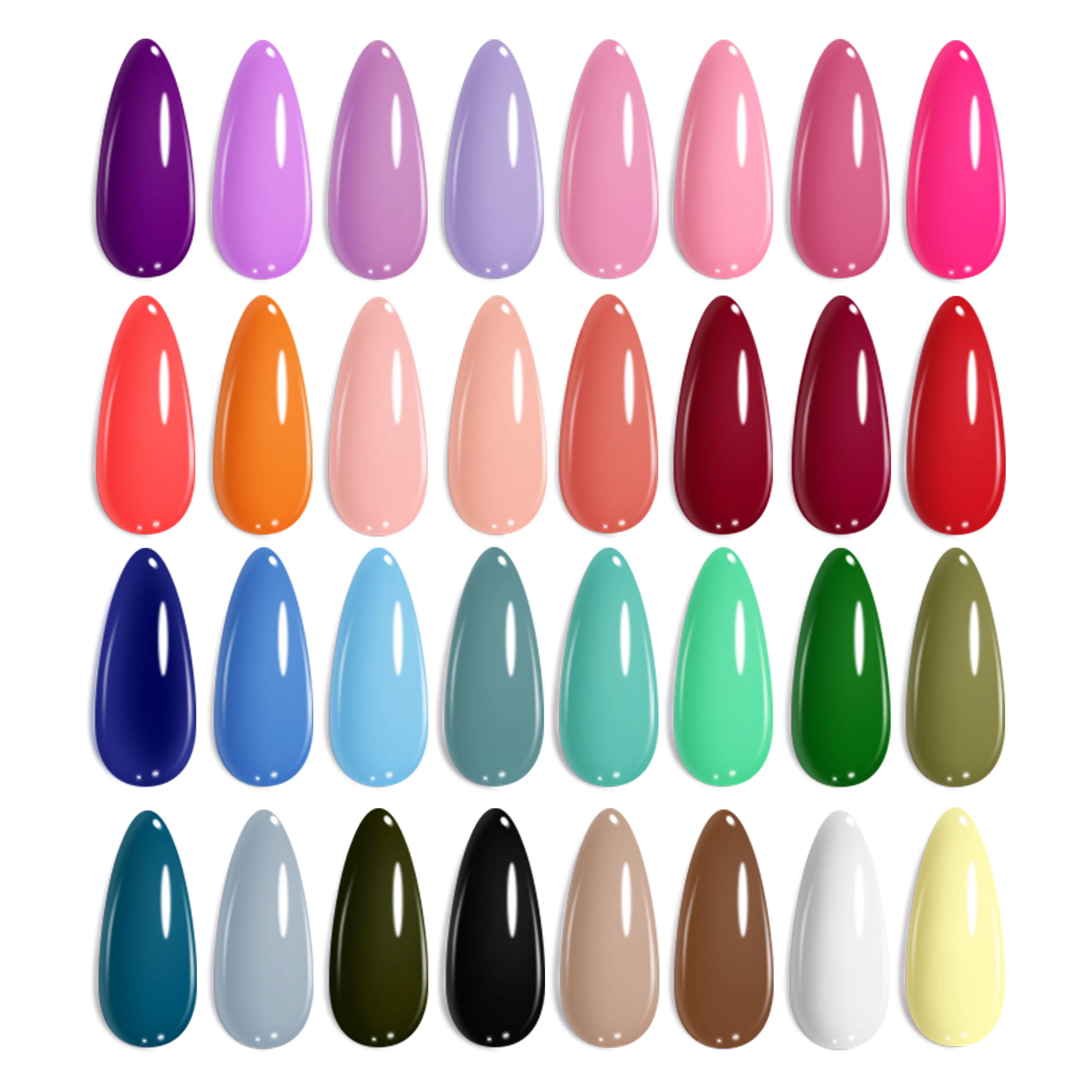 Fingertip Palette - Beetles Nails Prime 32 Gel Colors Set with Top and Base Coat (5ml/Each) - Image 8