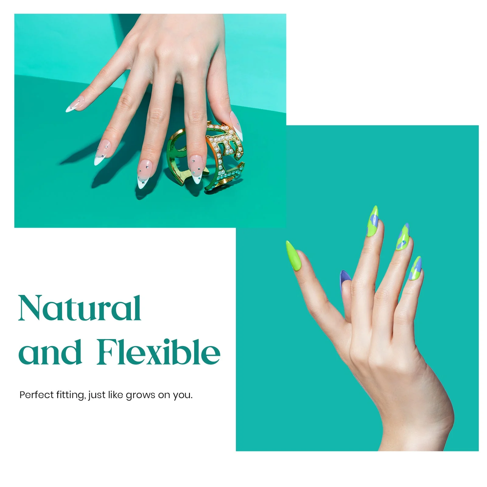 Medium Almond Pre-shaped Nail Gelly Tips-500pcs#061 - Image 5