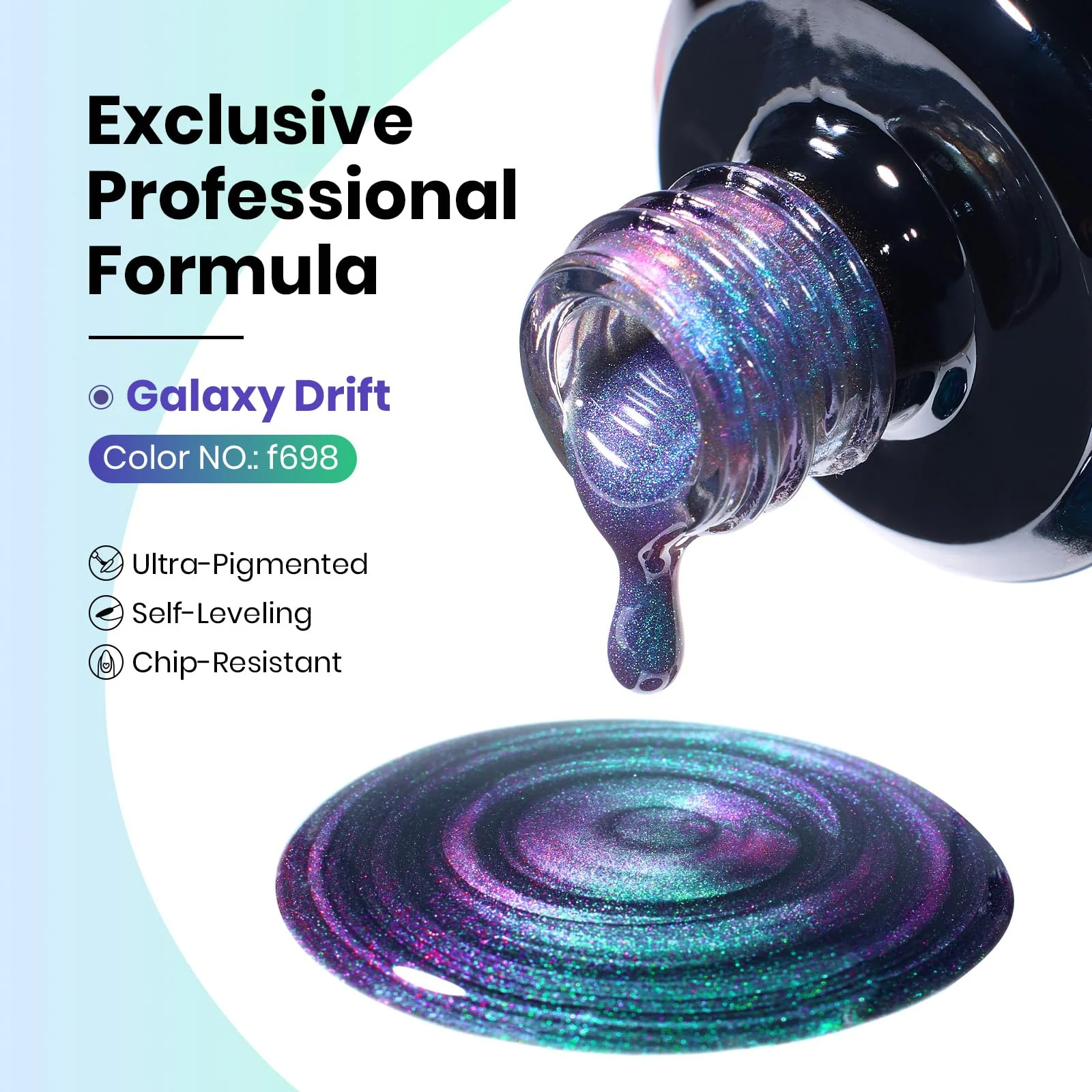 Double Magic 9D Galaxy Drift Cat Eye Nails - 15ml Gel Polish Silver Nail Colors - Image 2