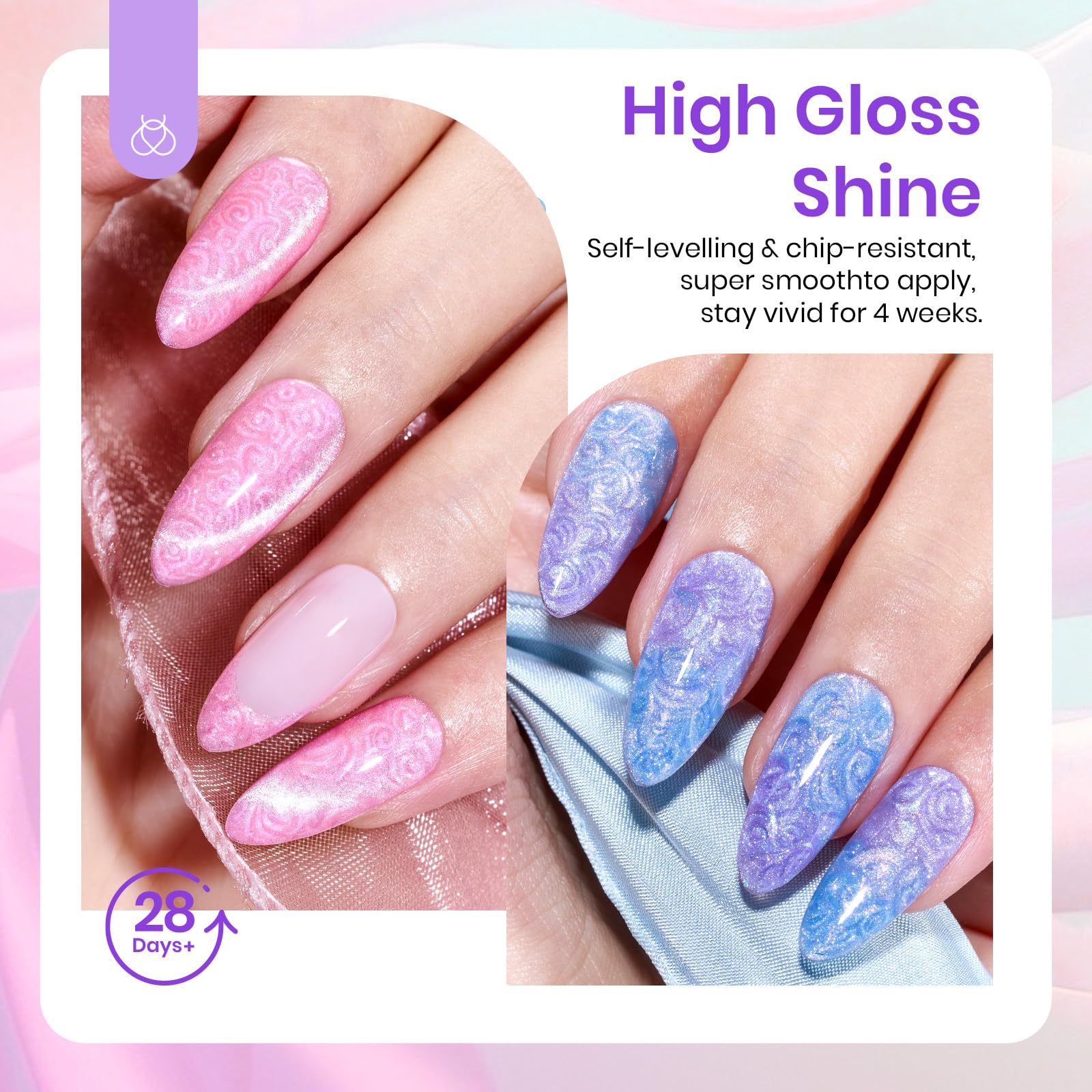 Whispering Waves | 6 Colors Nails Pearl Shell Shimmer Glitter Nail Polish Summer Nails - Image 3