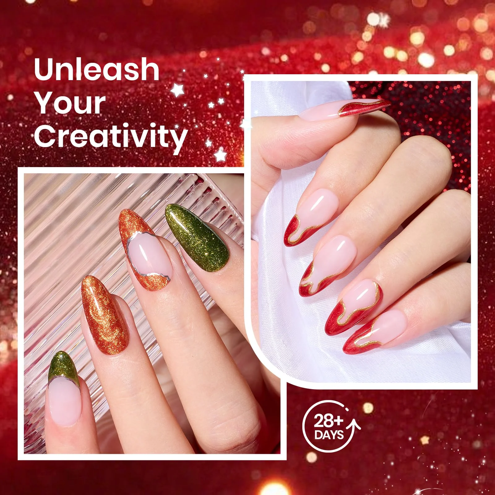 Glamour Era Nails  - 6 Colors Fall Glitter Gel Nail Polish Set - Image 6