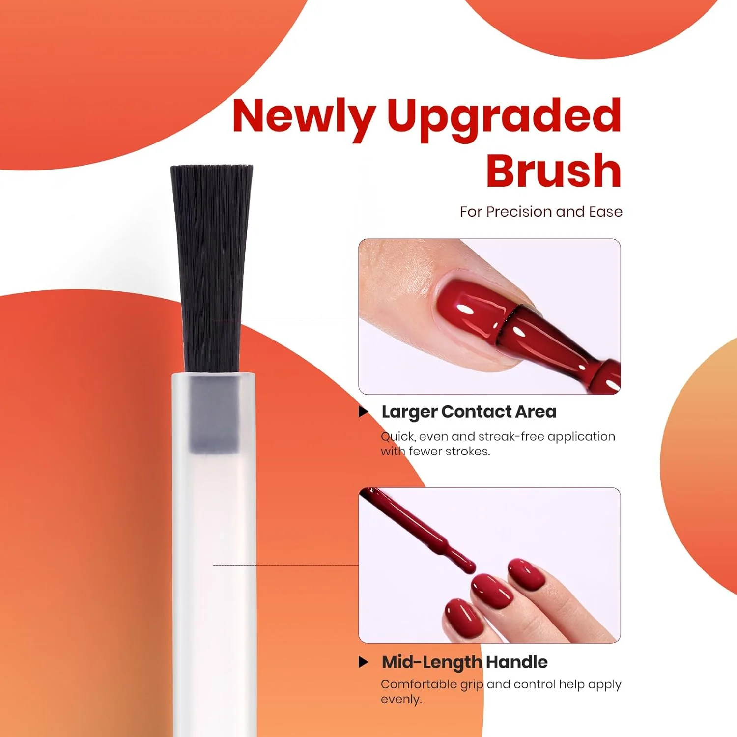 Hema-free Autumn Dusk - 6 Colors Burgundy Orange Brown Dark Red Yellow Fall Gel Nail Polish Set - Image 6