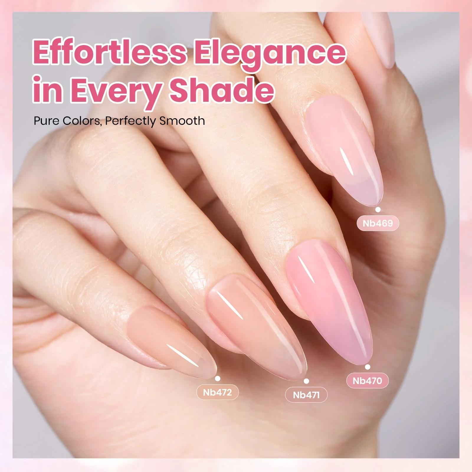 Hema-free Cloudy Sweetness - 15ML 6 Colors Nude Pink Brown Milky White Sheer Jelly Gel Polish Summer Nails Kit - Image 3