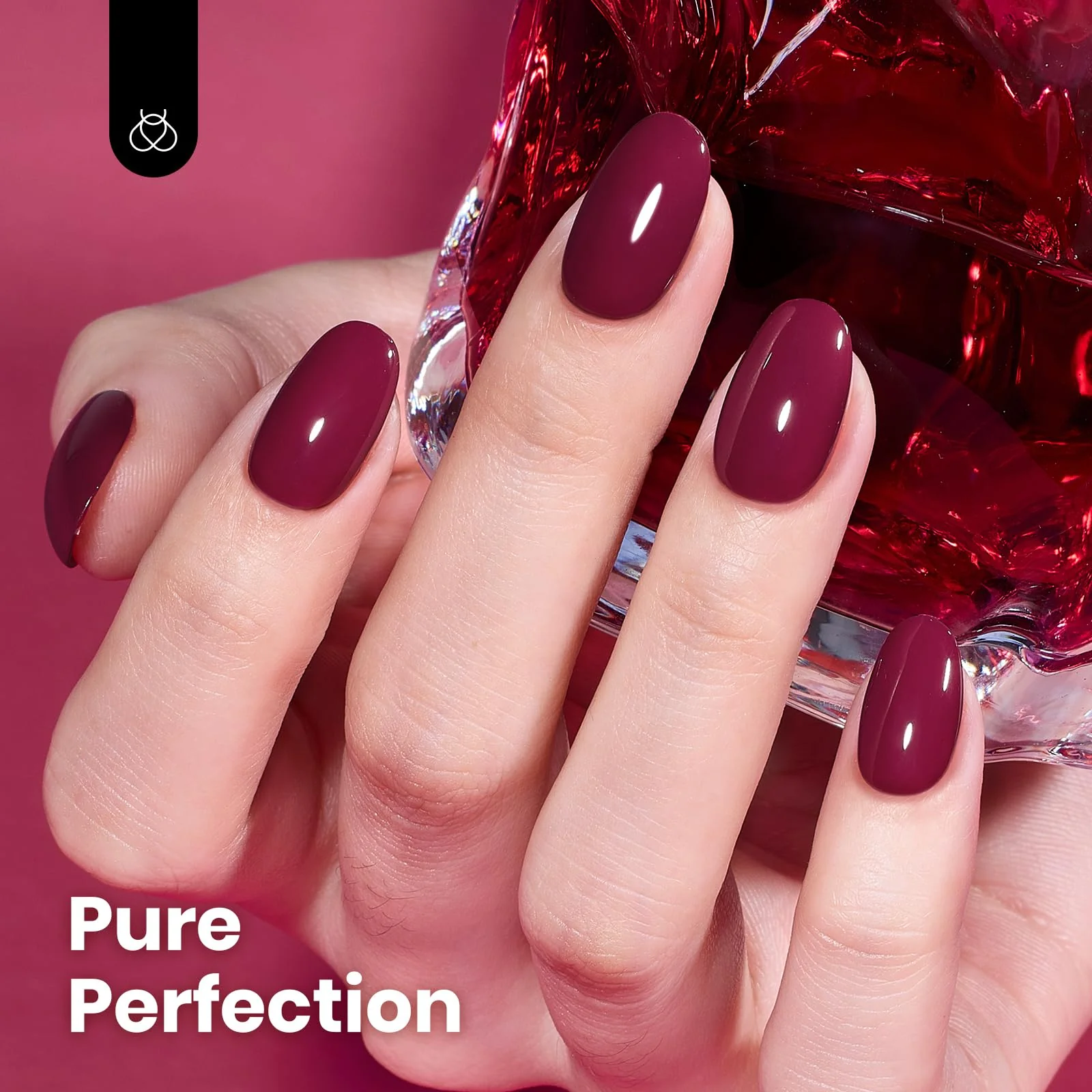 Hema - Free Modern Berry Nails - 15ML Fall Salon-Quality Burgundy Red Gel Nail Polish - Image 4