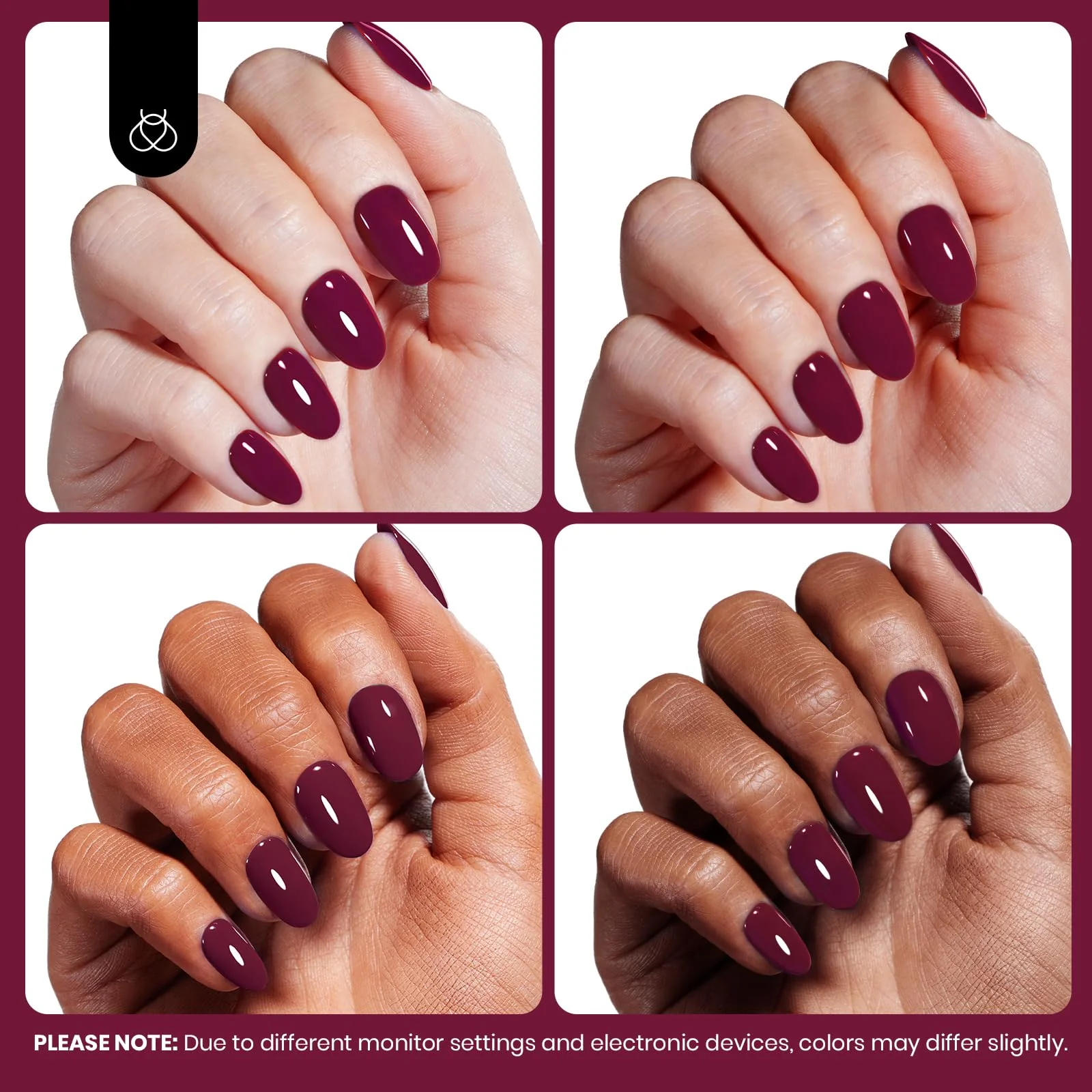 Hema - Free Modern Berry Nails - 15ML Fall Salon-Quality Burgundy Red Gel Nail Polish - Image 6