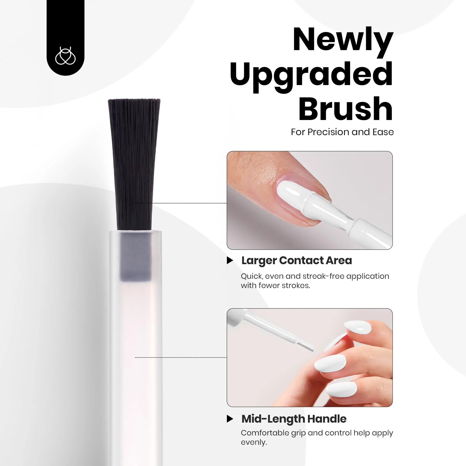 Hema-Free Monochrome Aesthetic Beetles Balck and White Gel Polish 2 Pcs 15ML - Image 6