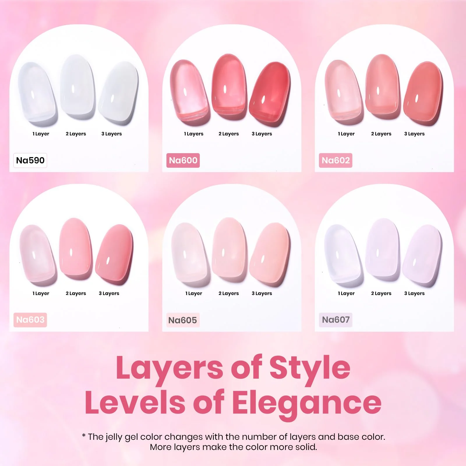 Hema-free Peachy Cream | Colorful Bottle 6 Color Each 15ml Summer Nails  Gel Polish - Image 4
