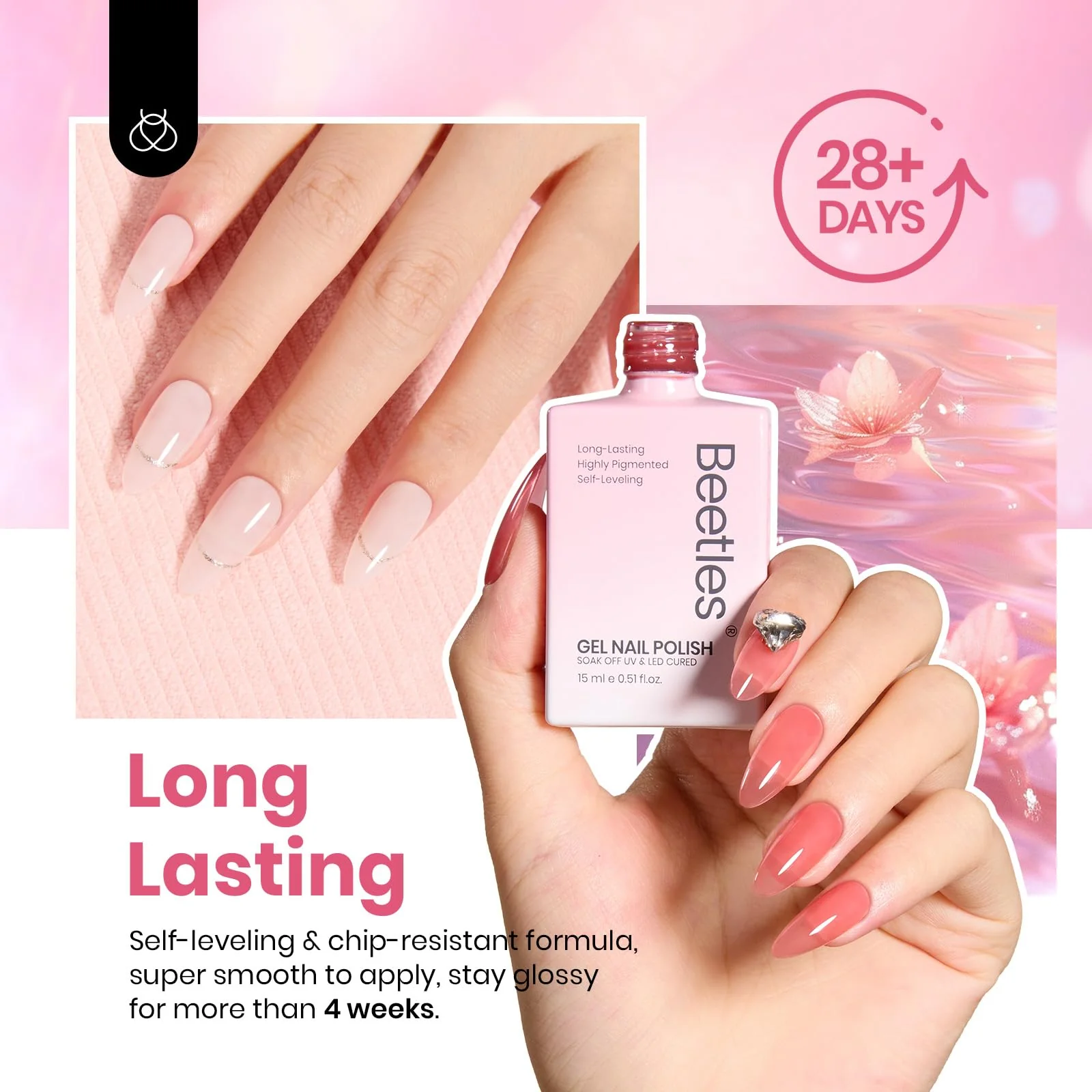 Hema-free Peachy Cream | Colorful Bottle 6 Color Each 15ml Summer Nails  Gel Polish - Image 6