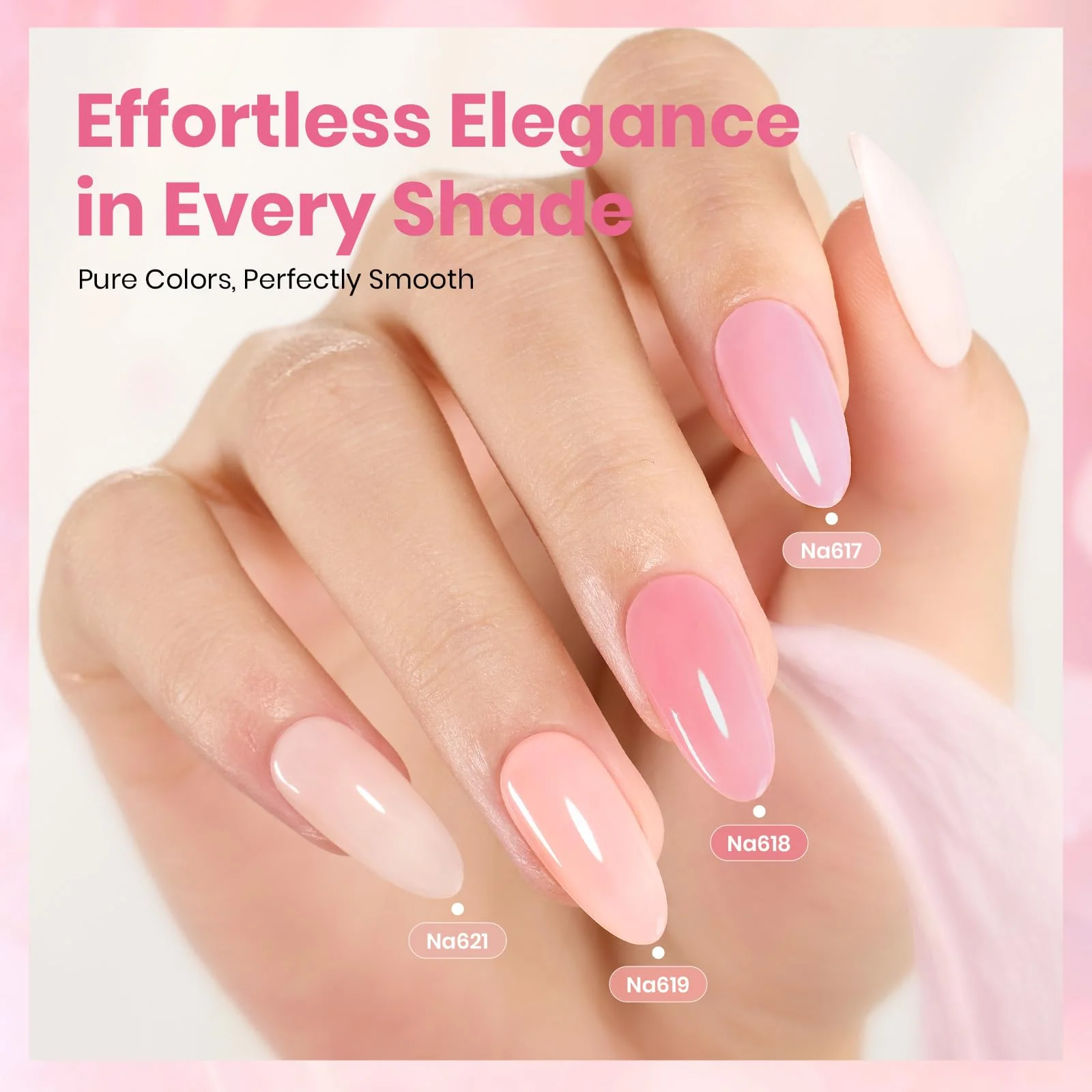 Hema-free Pink Romance | Colorful Bottle 6 Color Each 15ml Summer Nails Gel Polish - Image 3