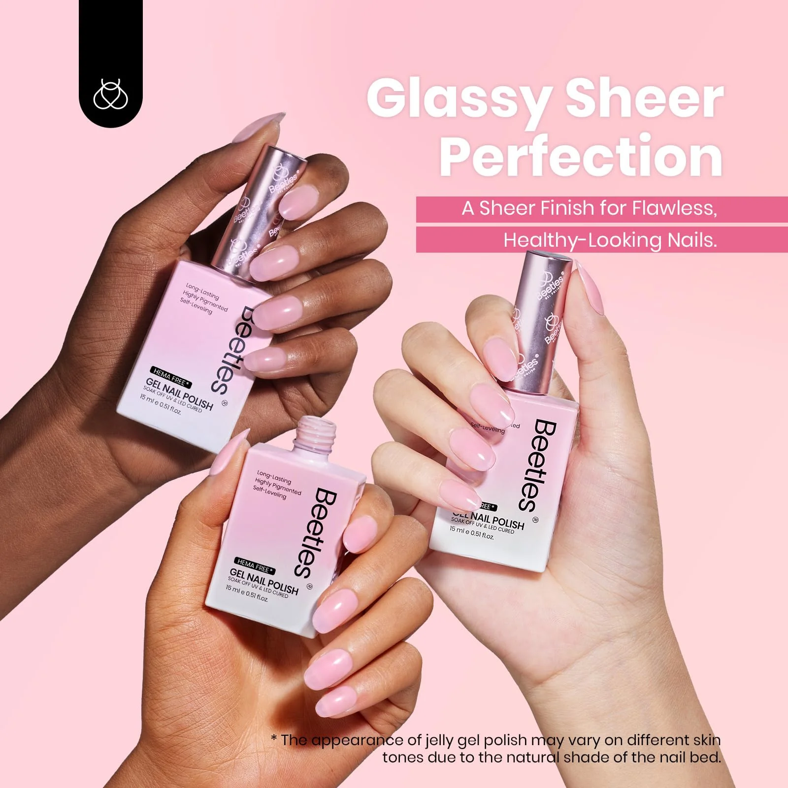 Hema-free Pink Romance | Colorful Bottle 6 Color Each 15ml Summer Nails Gel Polish - Image 6