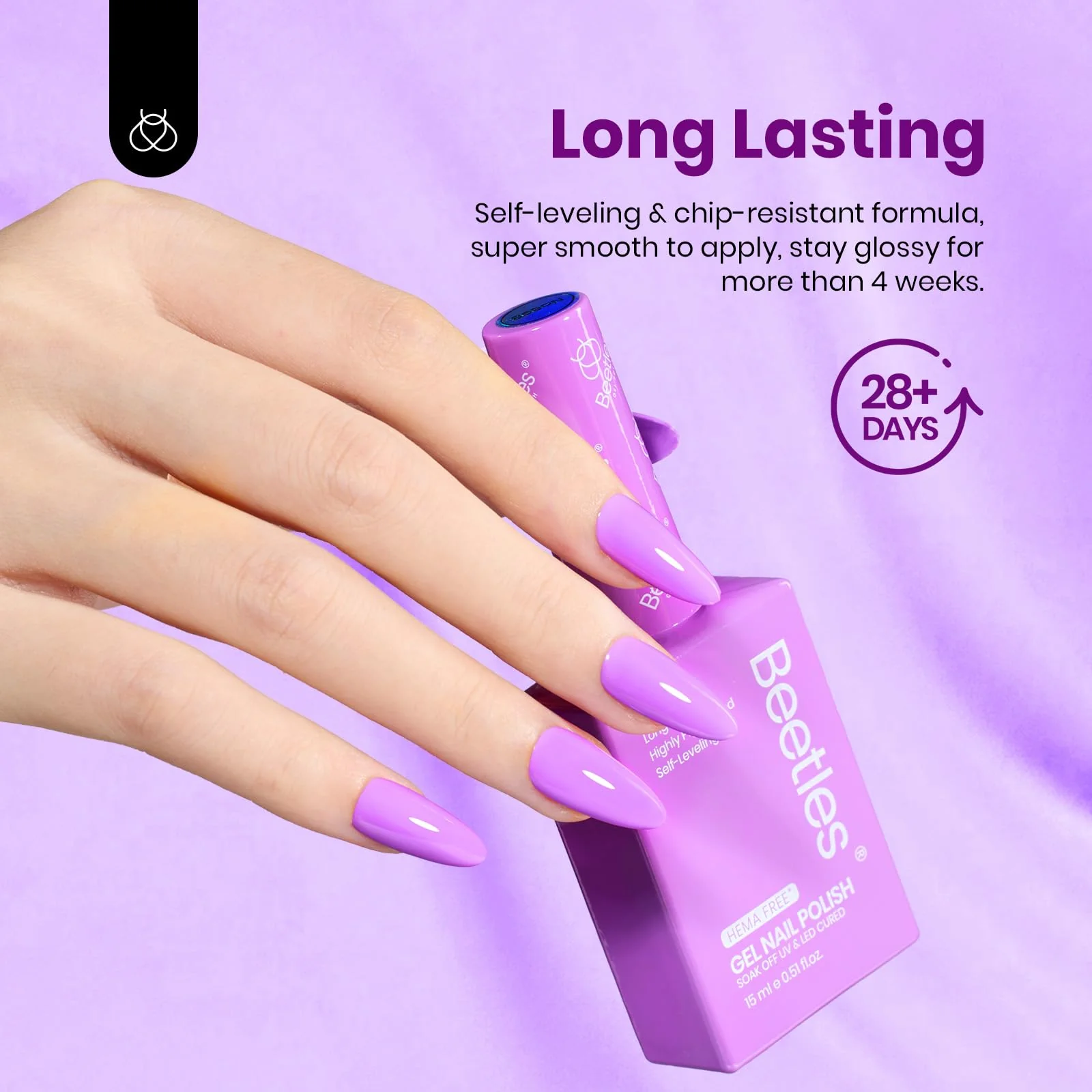 Hema Free Wisteria Whisper Summer Nails  - Colorful Bottle 6 Color Each 15ml Gel Polish - Image 5