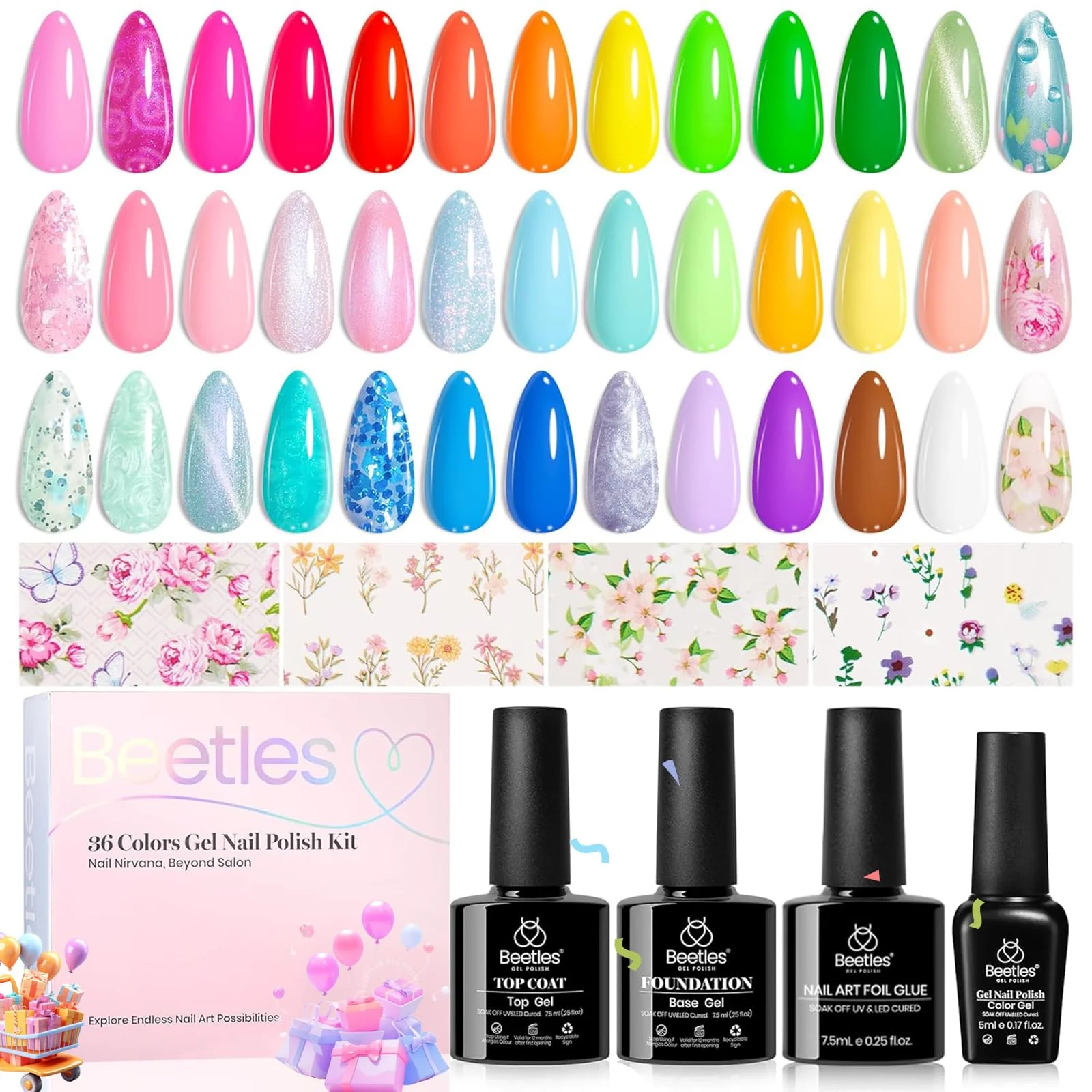 Impressionist Garden - 36 Colors Nails Pastel Gel Polish Set - Image 7