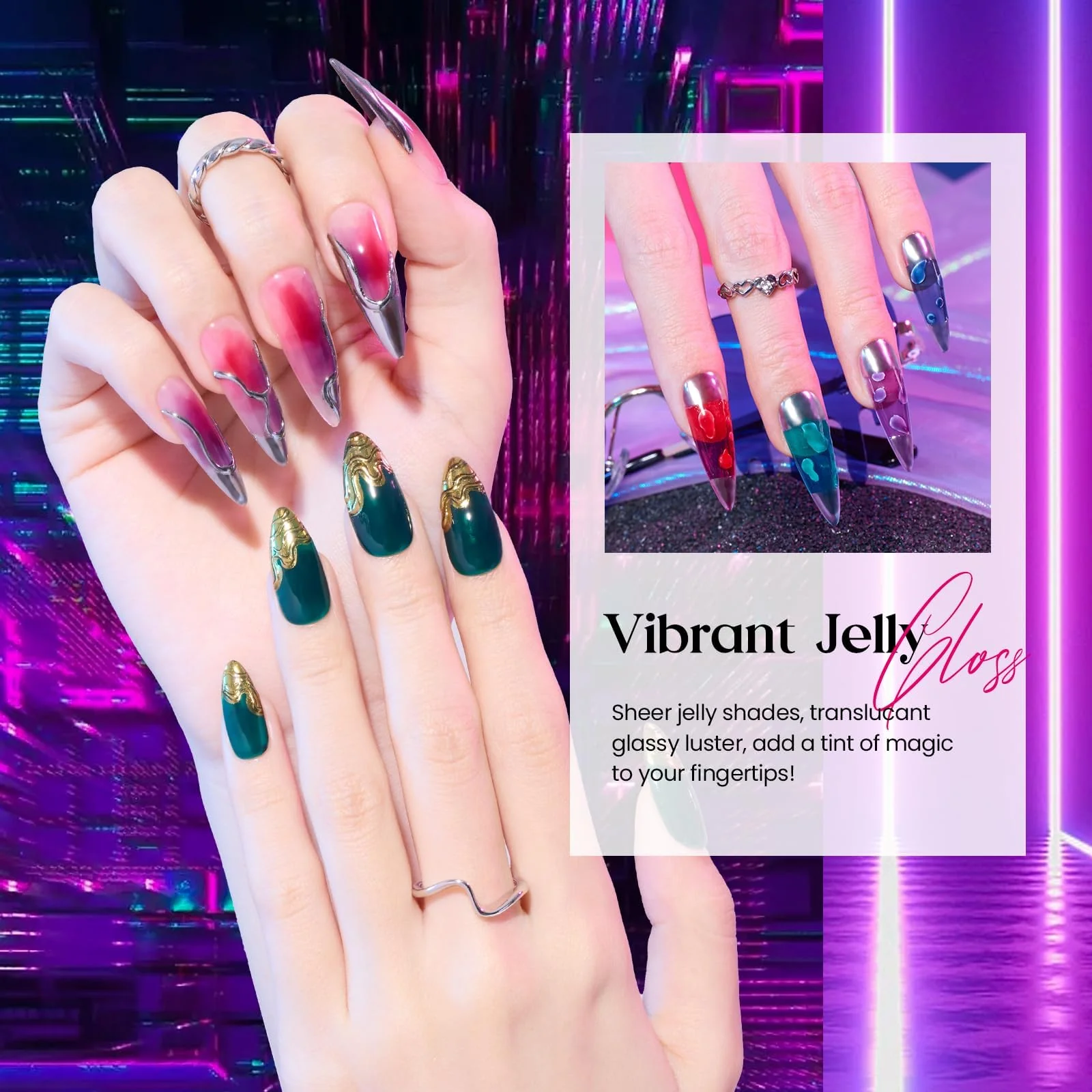 Jelly Magic -  6 Colors Summer Gel Nail Polish - Image 3