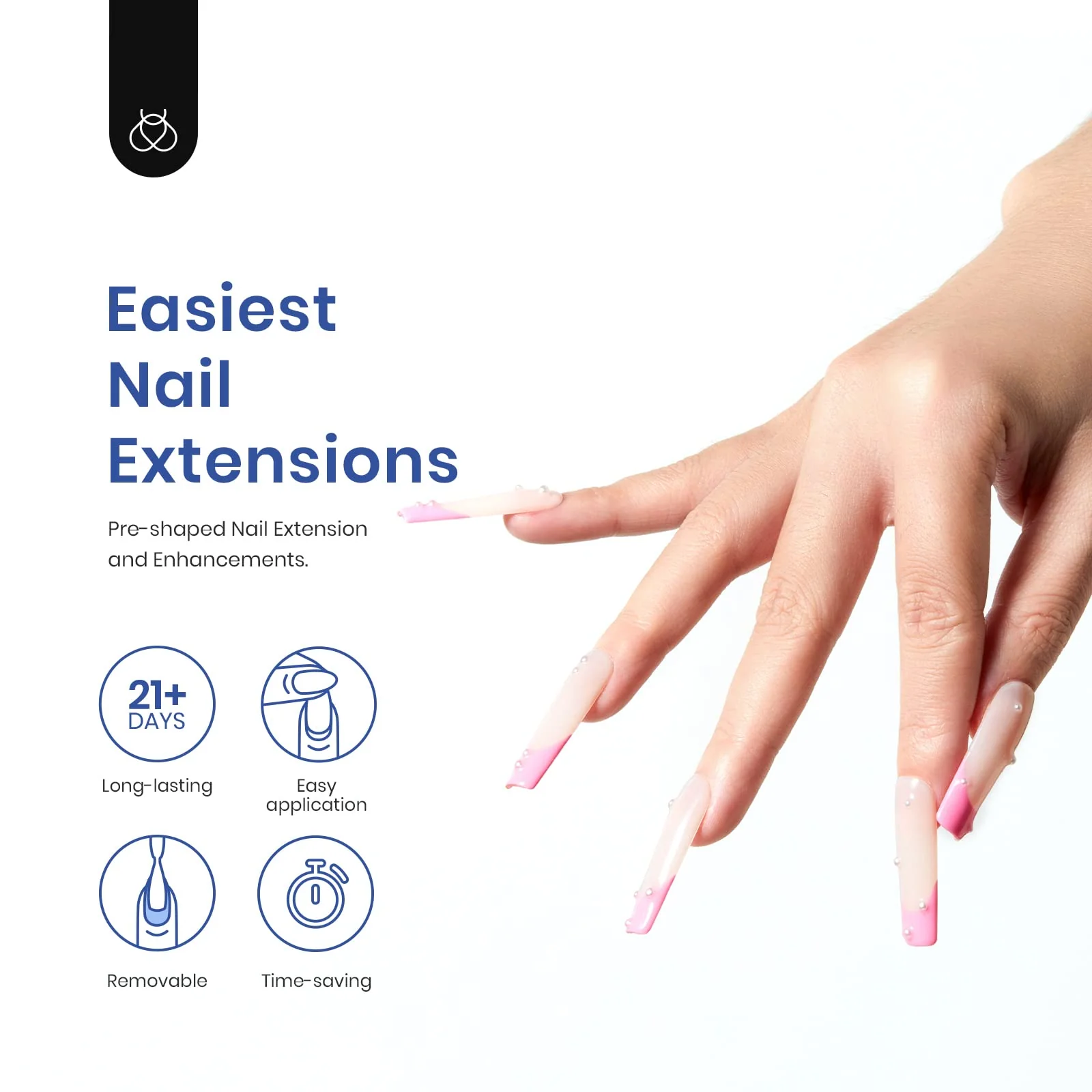 Long Square 210pcs Nail Extension Kit #086 - Image 6