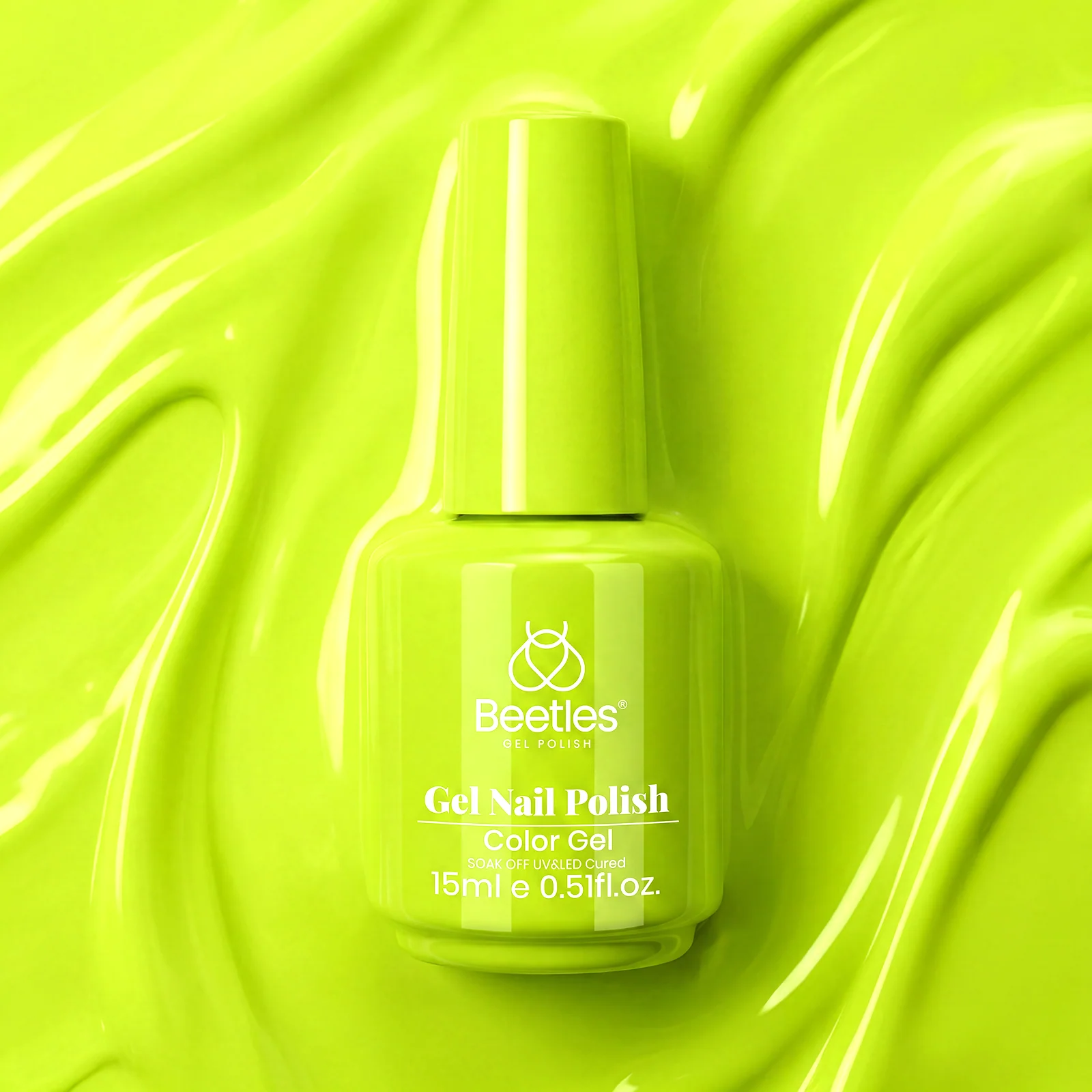 Luminous Yellow Noctilucent | 15ml Glitter Gel Polish