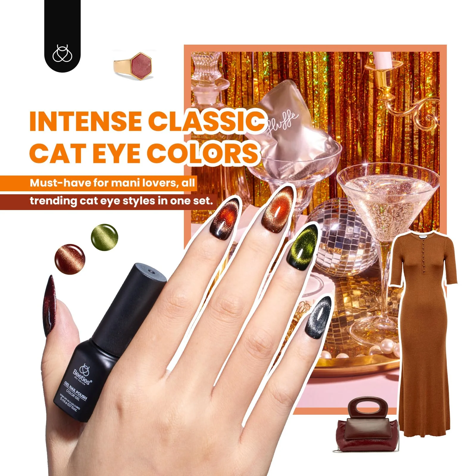 Beetles Lush Velvet Cat Eye Nails 20 Gel Colors Set - Image 4