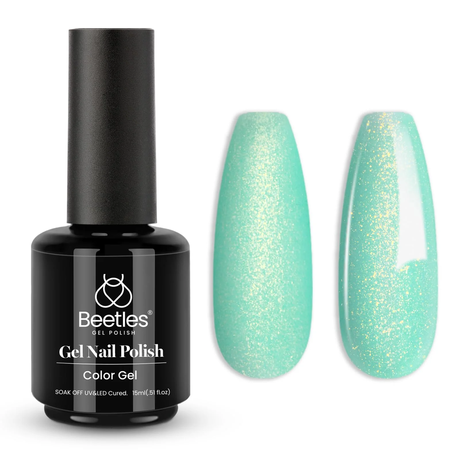 Mermaid Turquoise #e069 |15ml Pearl Shell Gel Polish - Image 7