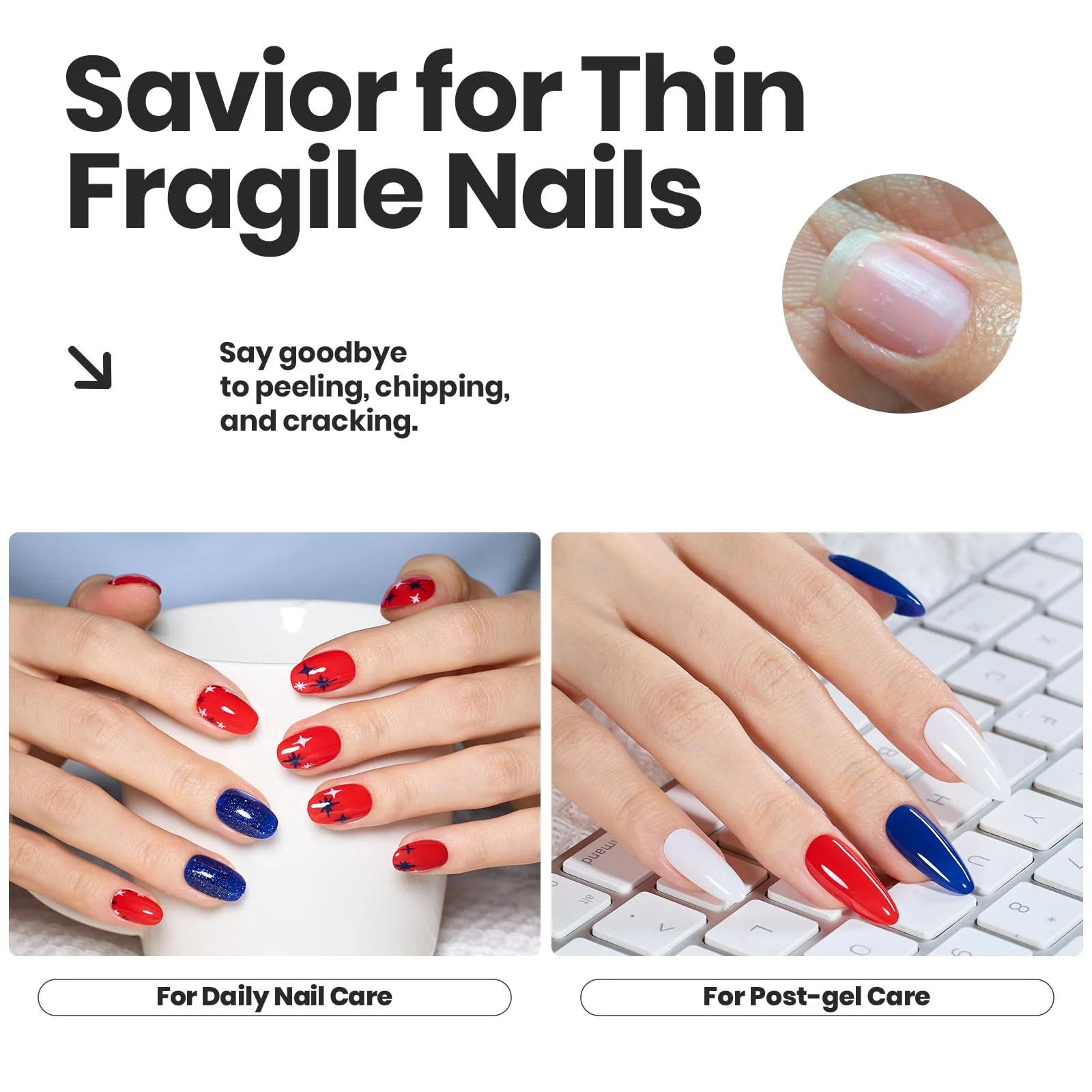 Midnight Fireworks - 6 Colors Red White and Navy Blue Fireworks Gel Nail Polish - Image 6