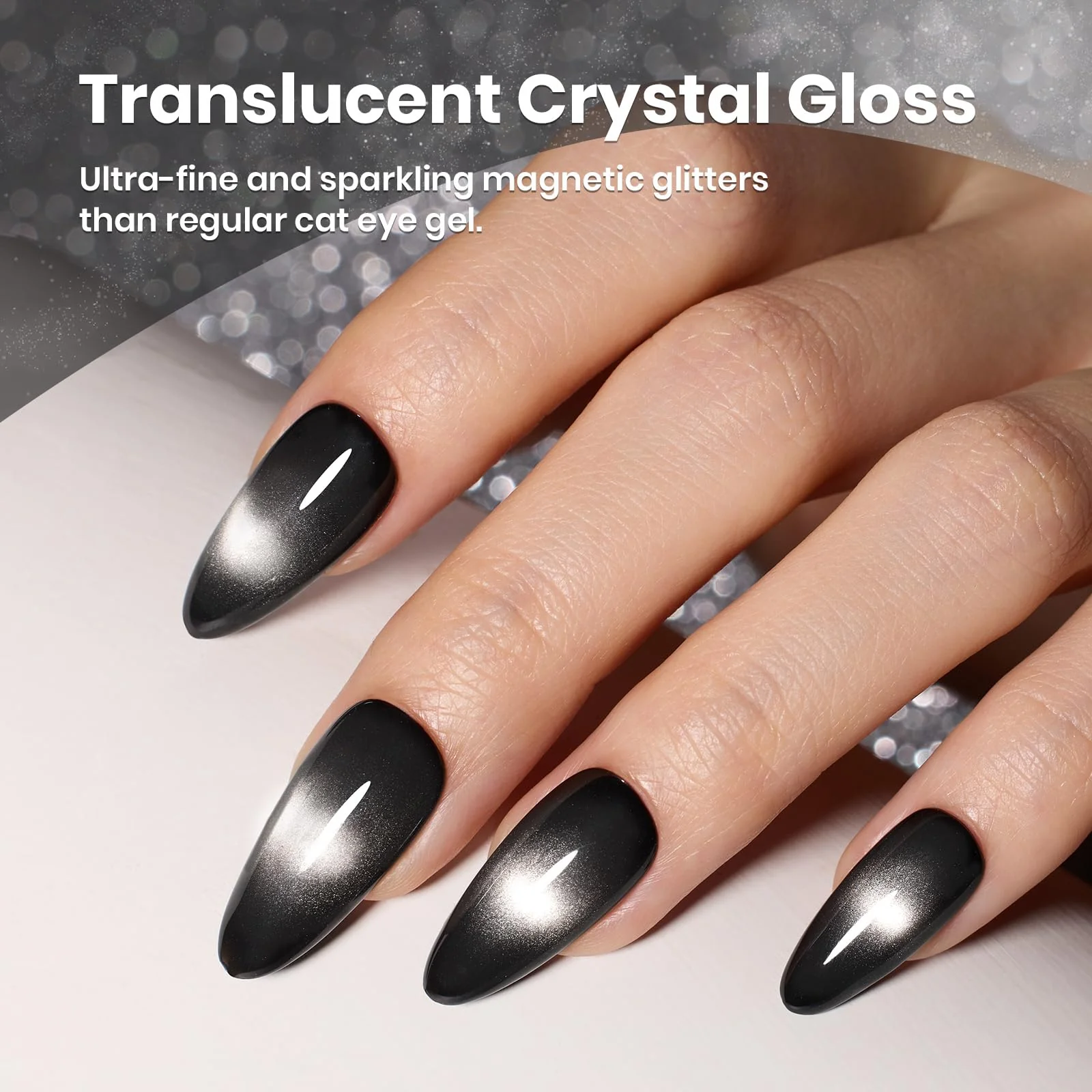 Midnight Sands Cat Eye - 15ml Gel Polish Silver Nail Colors - Image 5