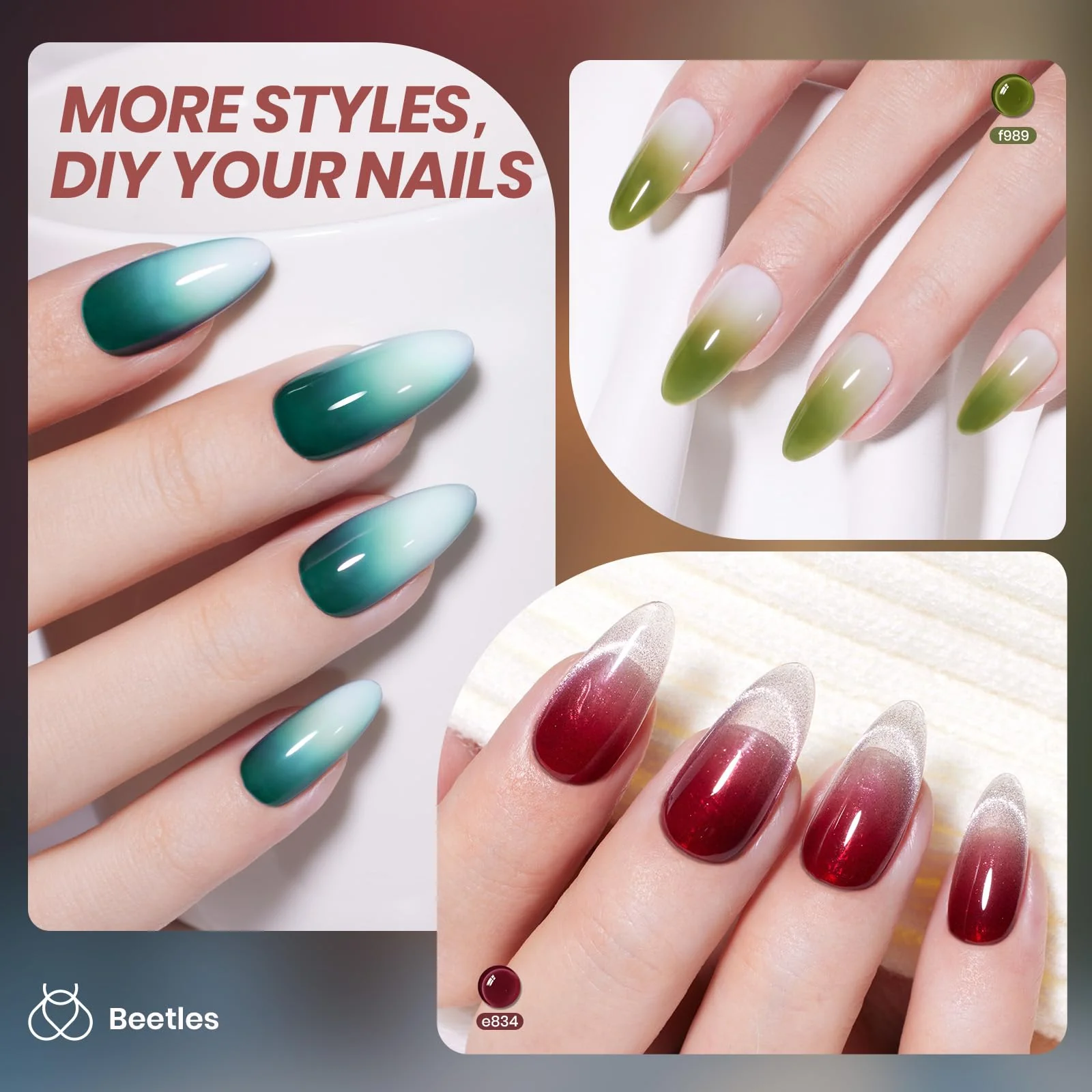 Midnight Syrup Nails - 6 Colors Jelly Fall Gel Nail Polish Set Christmas Nails - Image 3