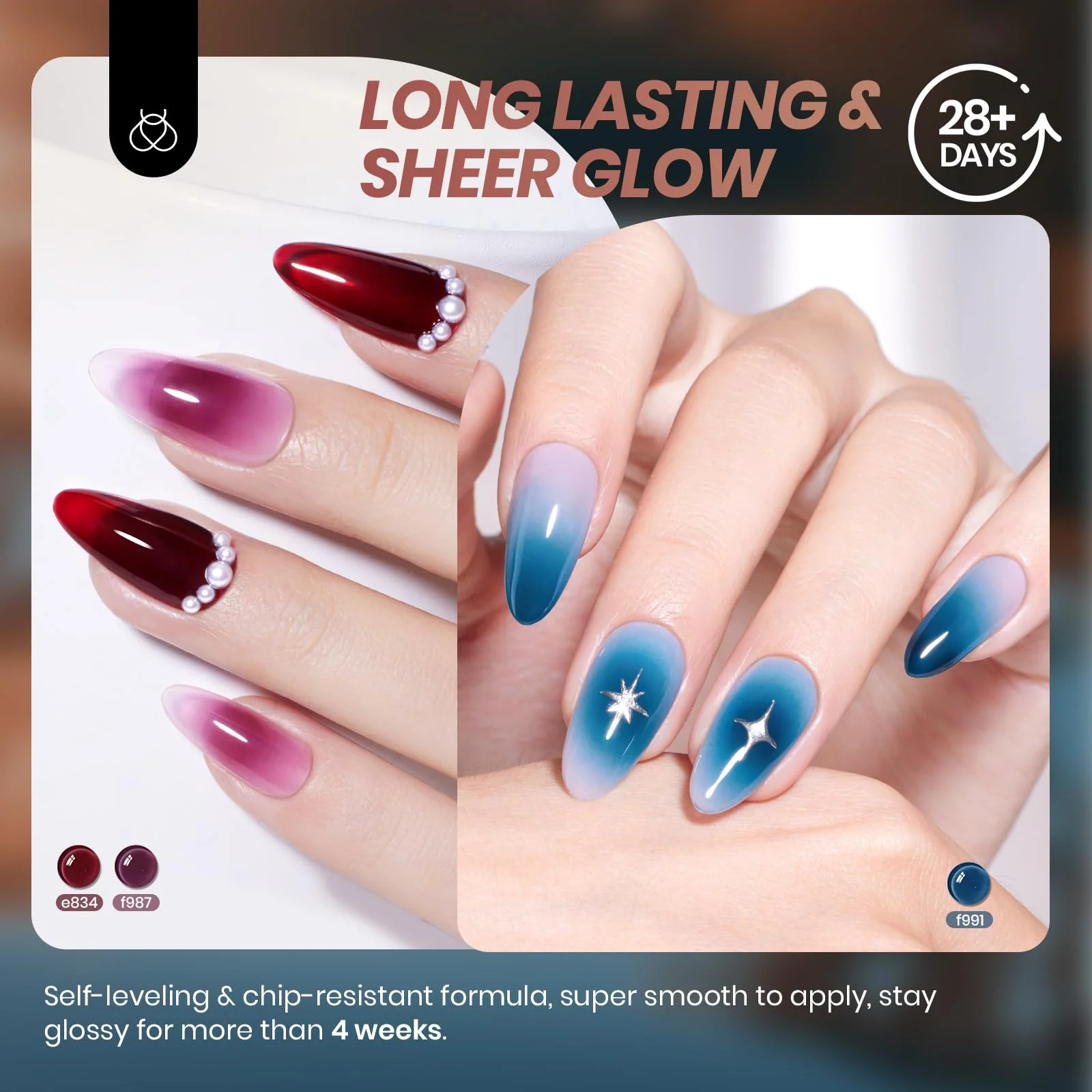 Midnight Syrup Nails - 6 Colors Jelly Fall Gel Nail Polish Set Christmas Nails - Image 4
