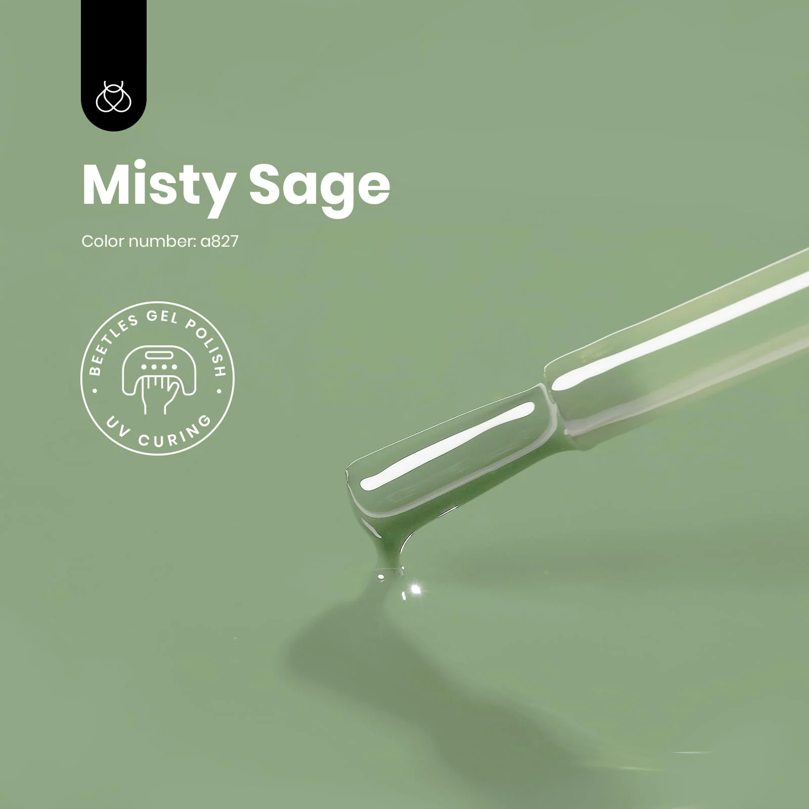 Misty Sage - Green Colorful Gel Polish 15ml - Image 2