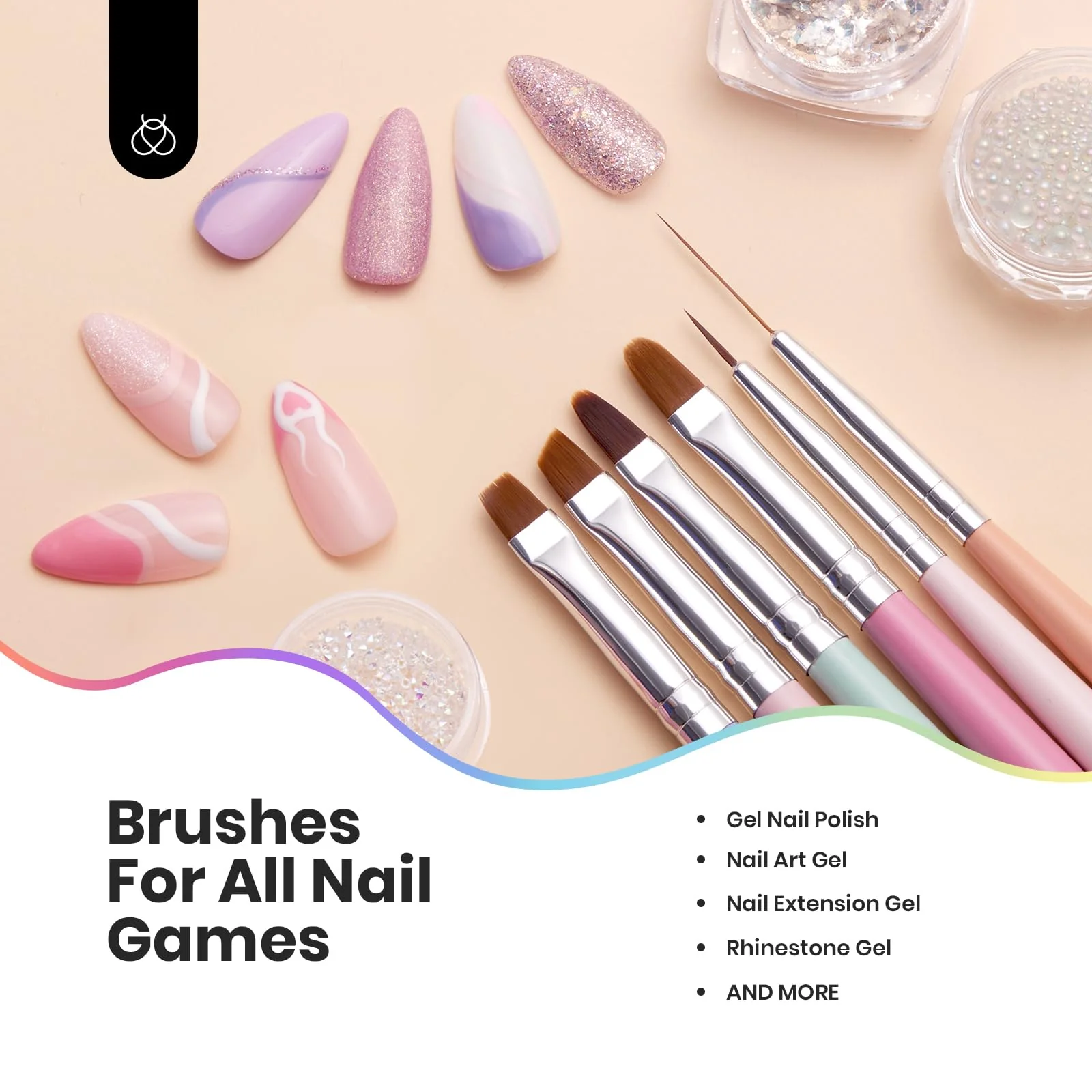 Complete Nail Art Brushes Set: For Painting, Dotting, and Cleaning - Image 2