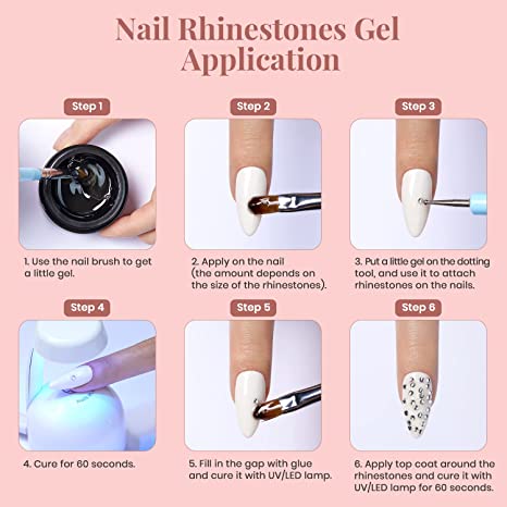 Rhinestone Nail Glue Gel Set Full Design Acessories - Image 7