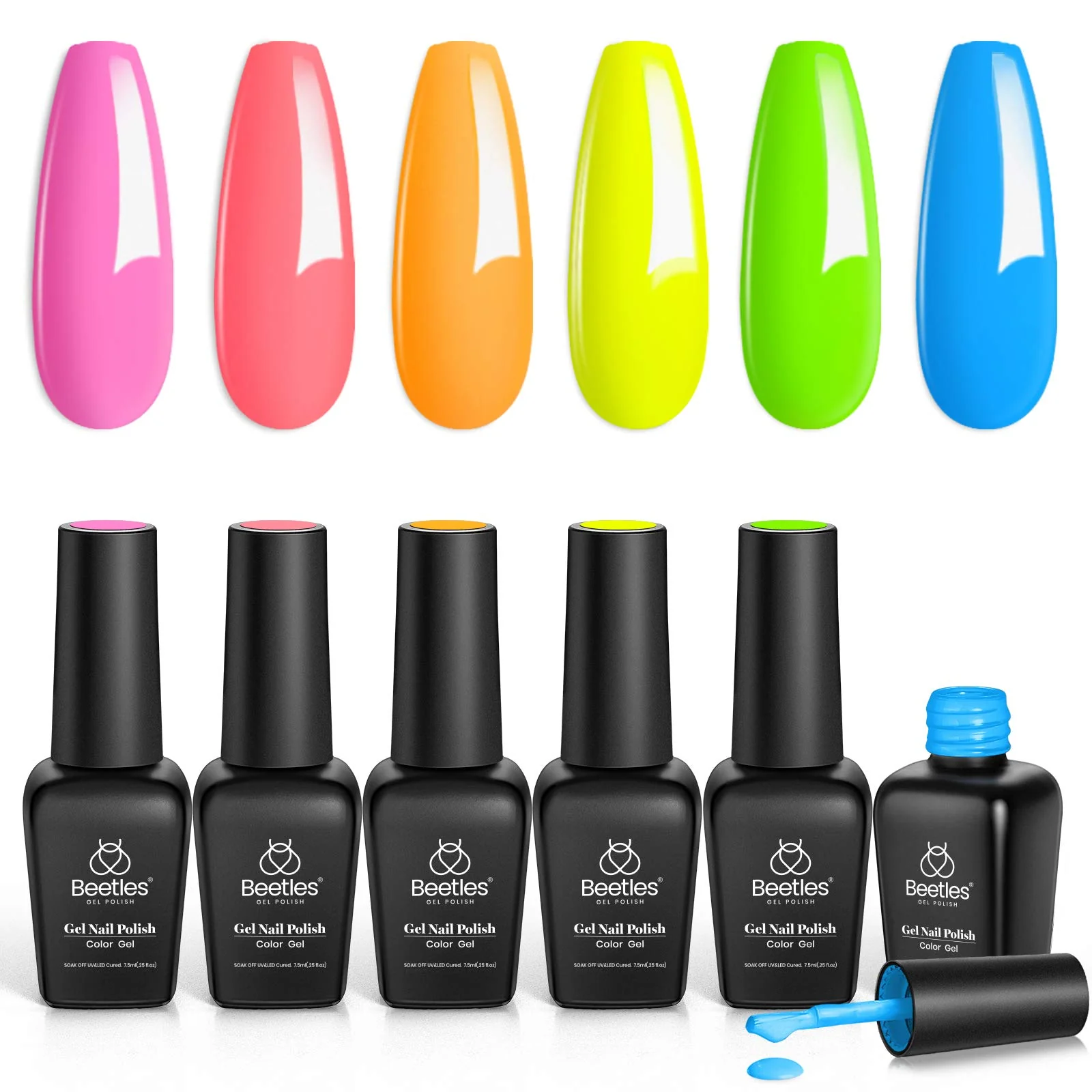 Neon Light | 6 Colors Gel Polish Set Summer Nail Set Gorgeous - Image 8