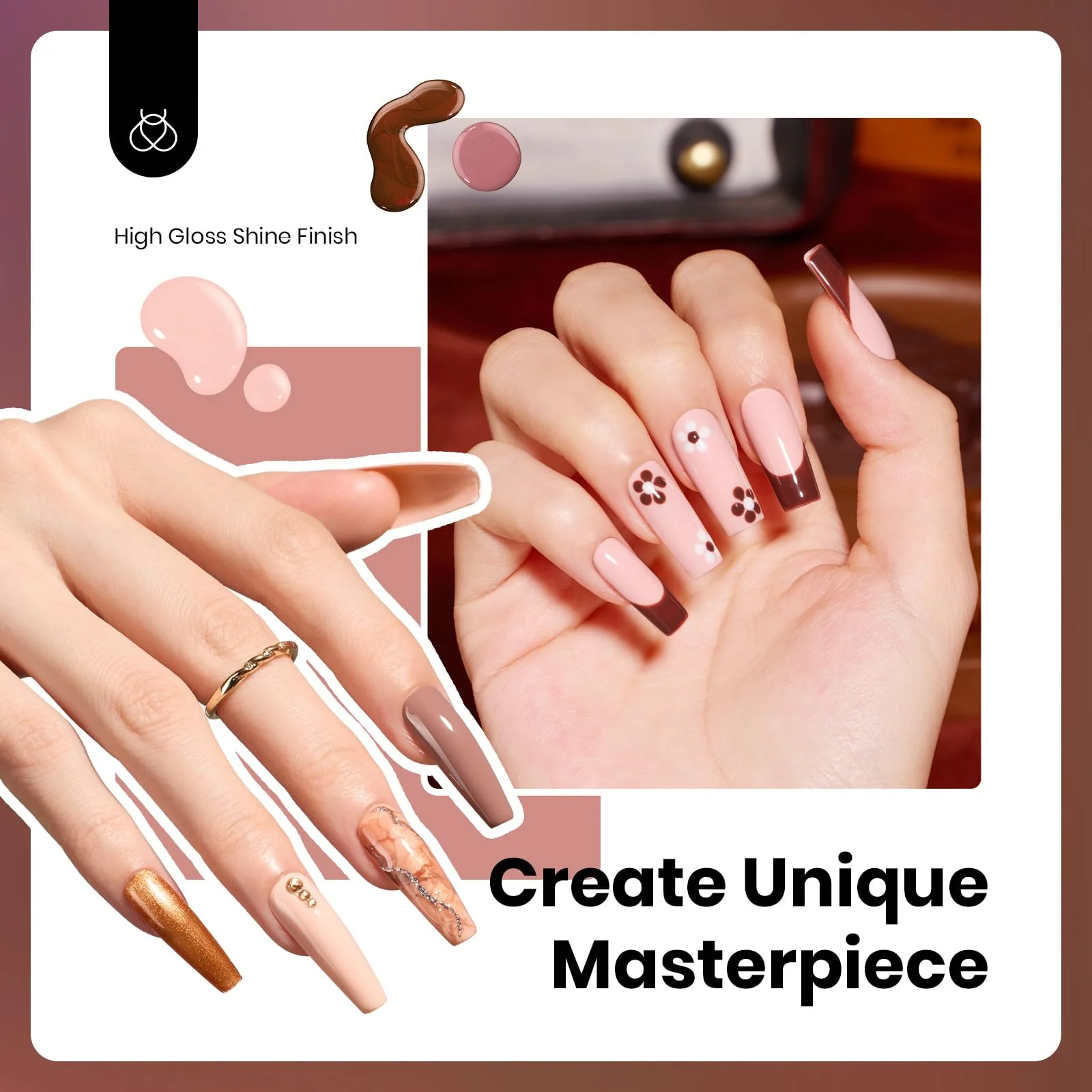 Nude Gel Nail Polish Set Nails  - Colorful Bottle 6 Color Each 15ml Summer Nails  Gel Polish - Image 3