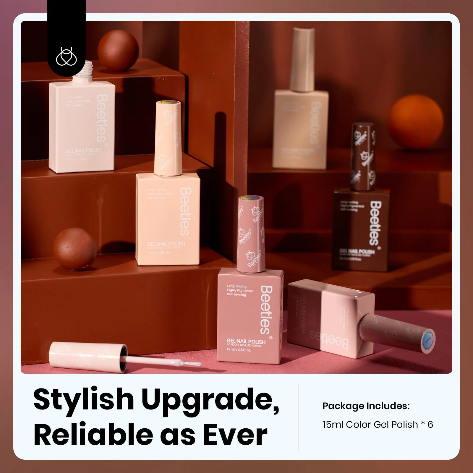 Nude Gel Nail Polish Set Nails  - Colorful Bottle 6 Color Each 15ml Summer Nails  Gel Polish - Image 5