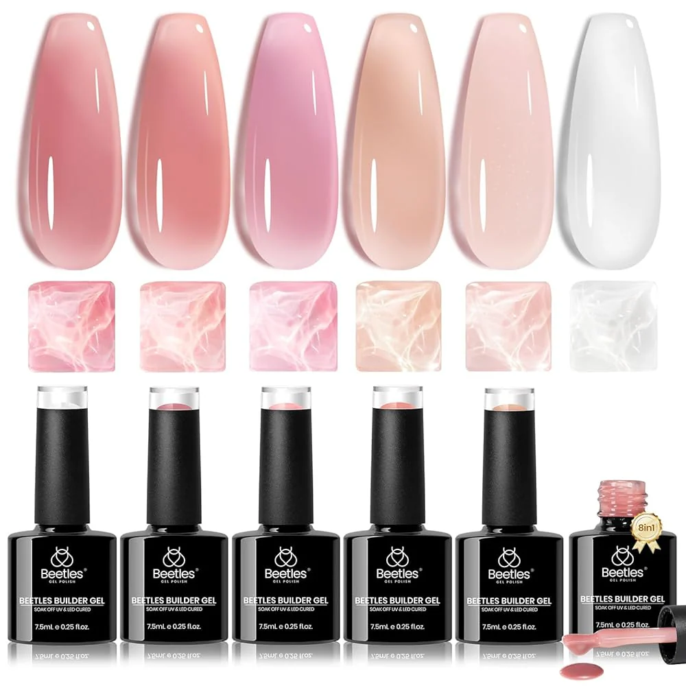 Nude Pink-6 Colors Builder Nail Gel Set