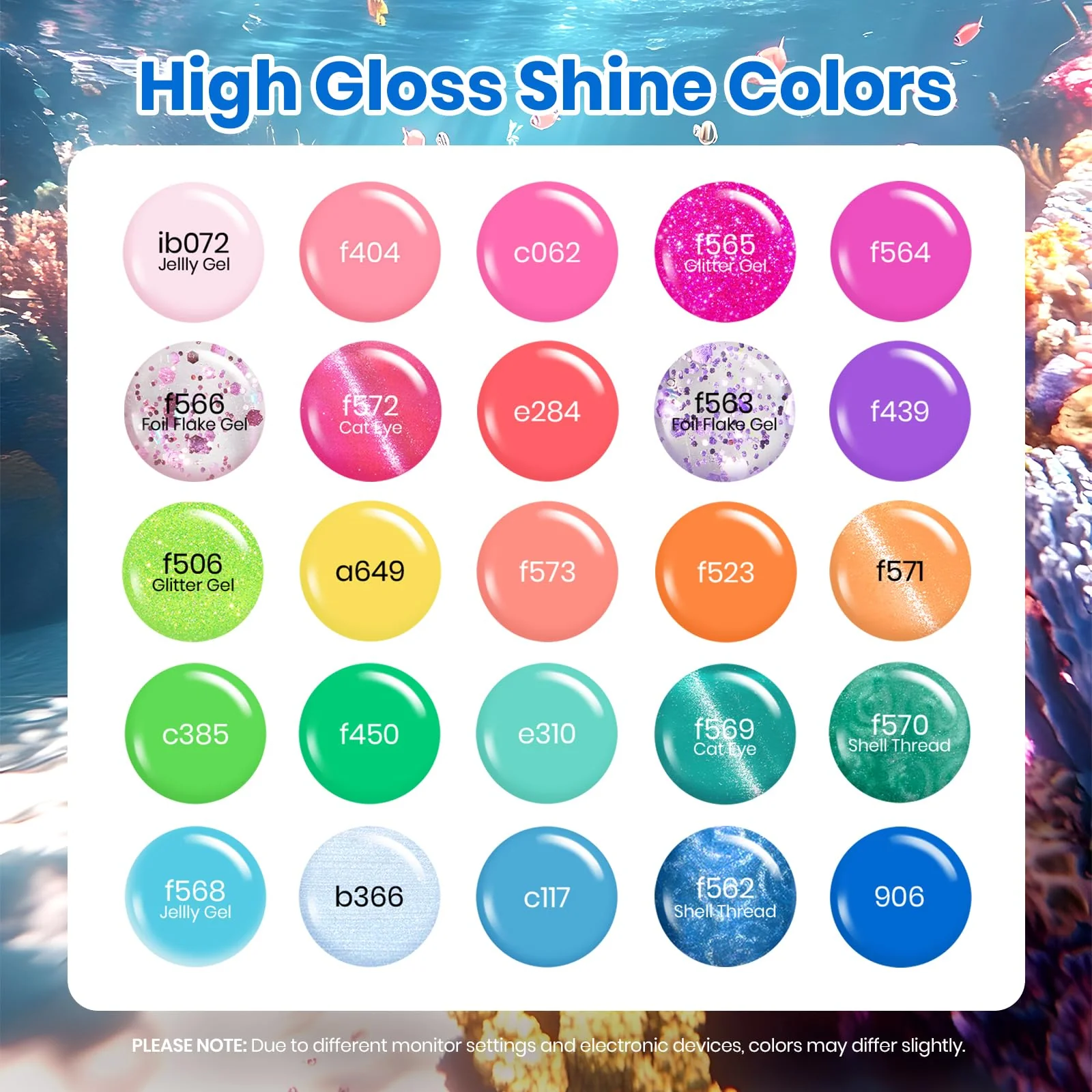 Ocean Odyssey 25 Colors Summer Nails Gel Polish Kit - Image 2