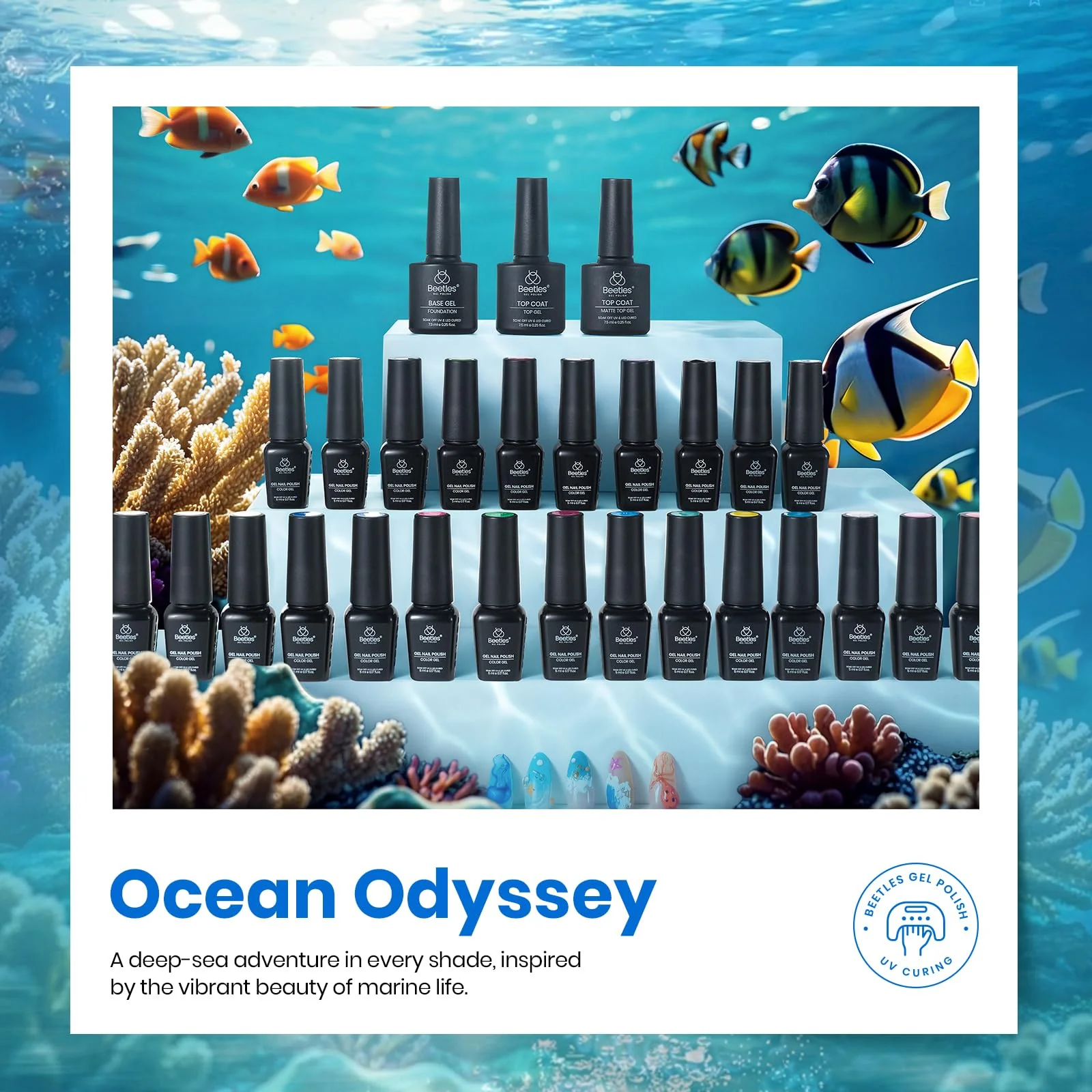 Ocean Odyssey 25 Colors Summer Nails Gel Polish Kit - Image 7