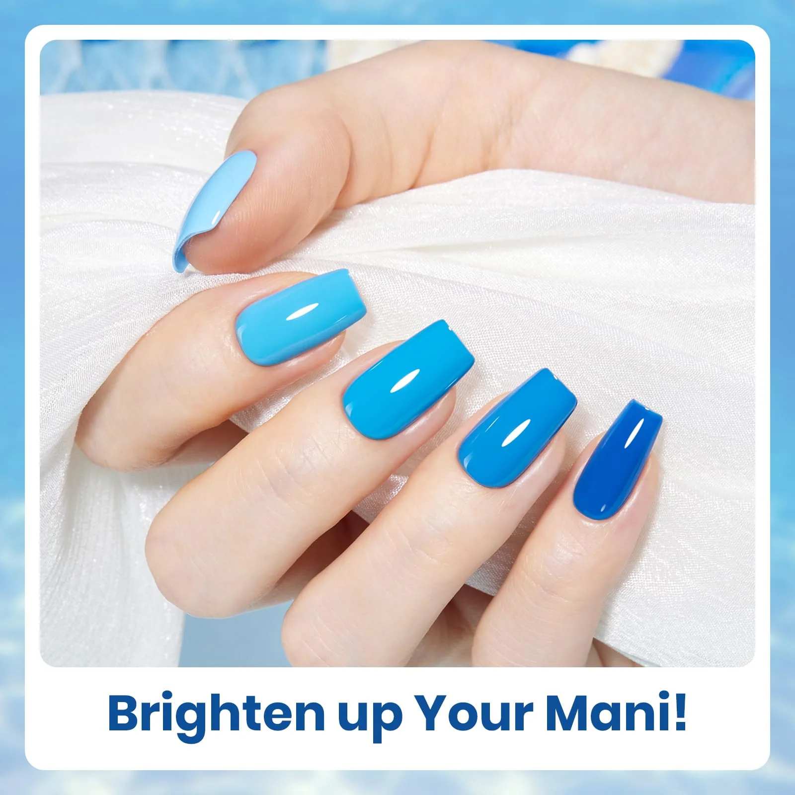 Ocean Range Nails  - 6 Colors Light Baby Dark Navy Blue Gel Polish Set - Image 3