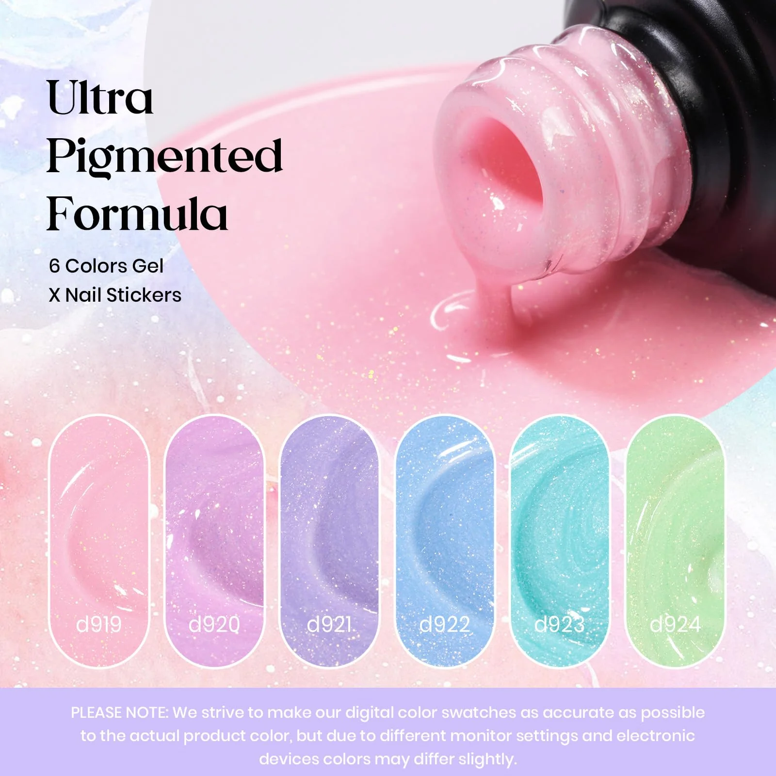Pastel Dream | 6 Colors Nails Pearl Shell Gel Polish Summer Nails Set - Image 3