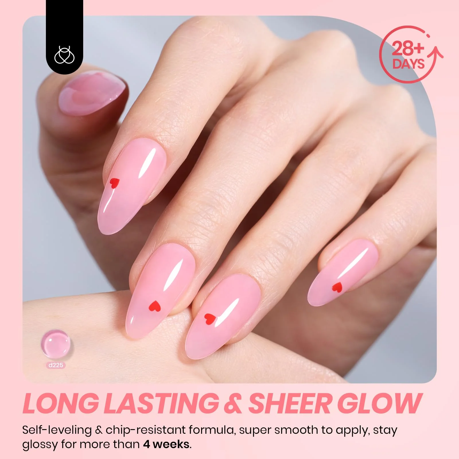 Peach Sparkle | Color Base Nails Nude Ge Gel Polish 6 Colors Summer Nails Set - Image 4