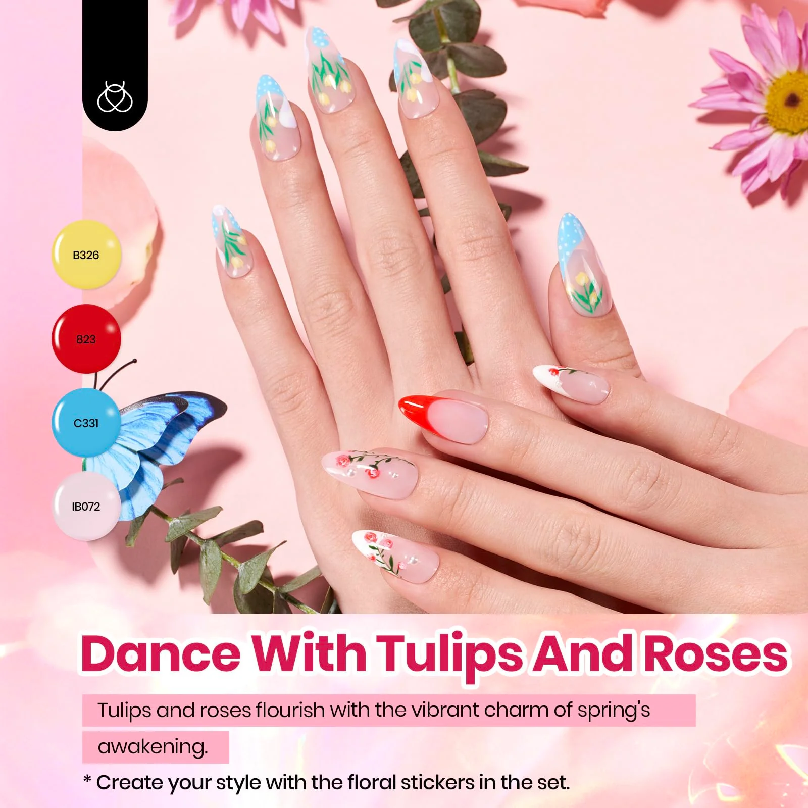 Petal Symphony - 36 Nail Pastel Glitter Neon Rainbow Bright Gel Polish Summer Nails Colors - Image 4