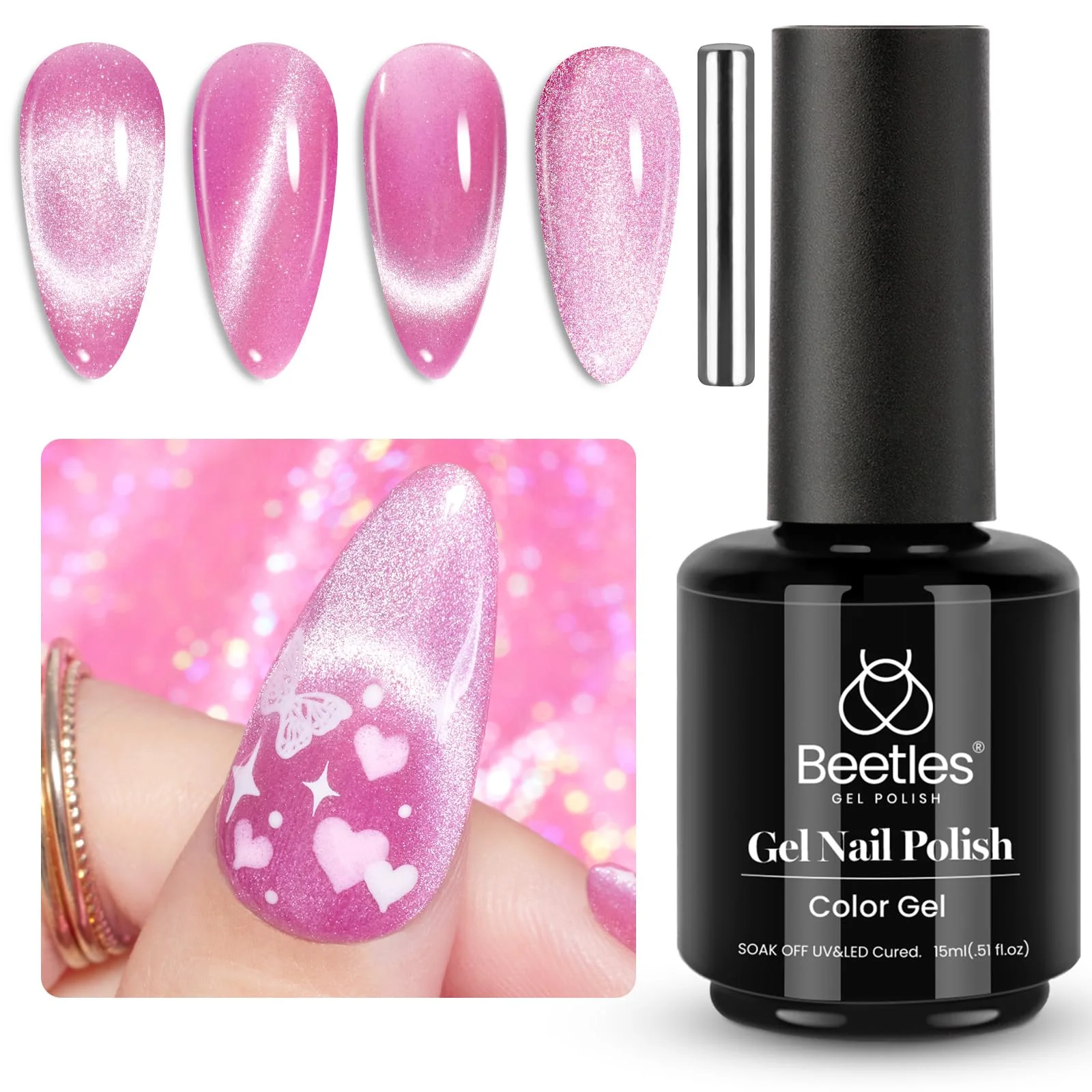Pink Tourmaline Nails |15ml Gel Polish - Image 7