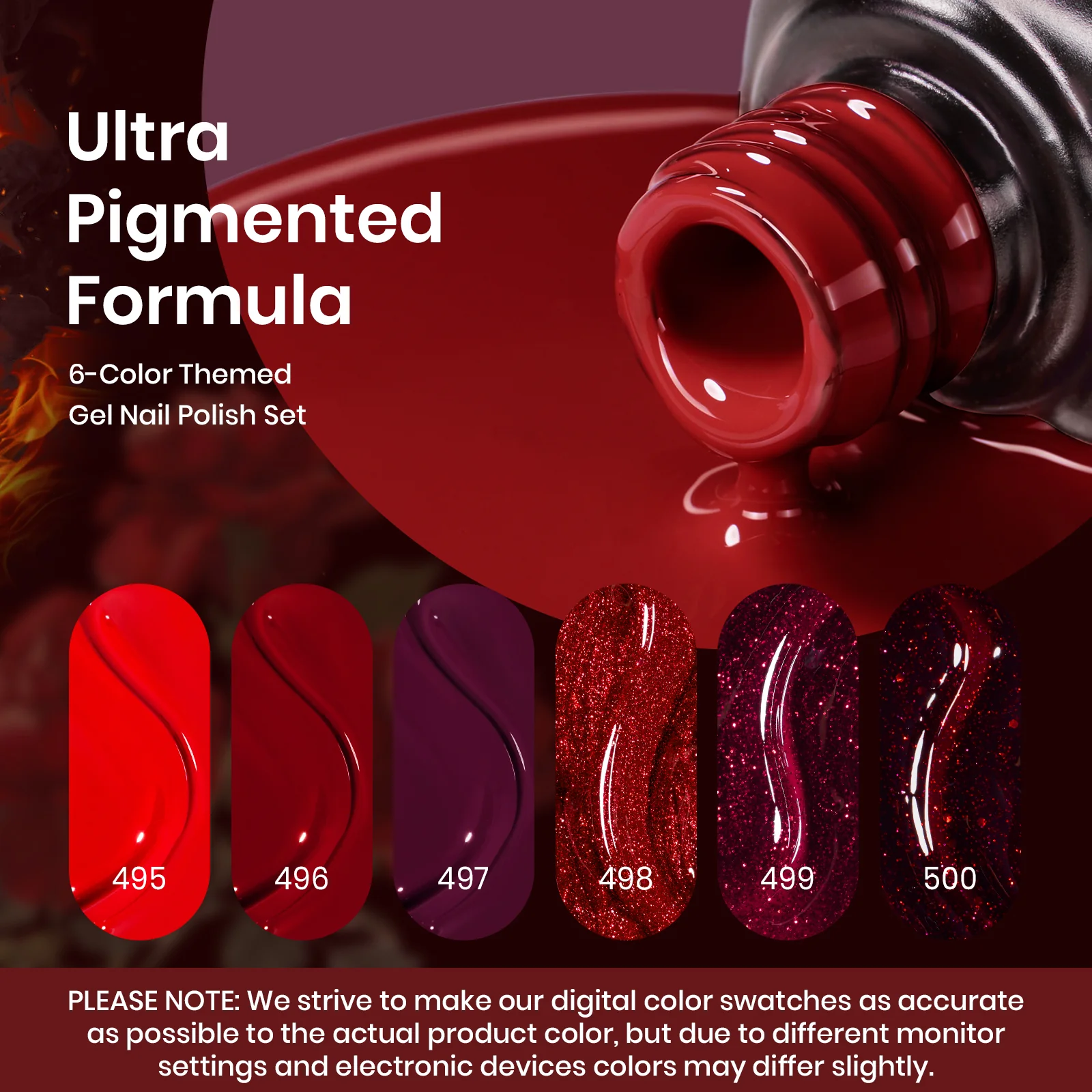 Poinsettia Love| 6 Colors Gel Polish Set - Image 3