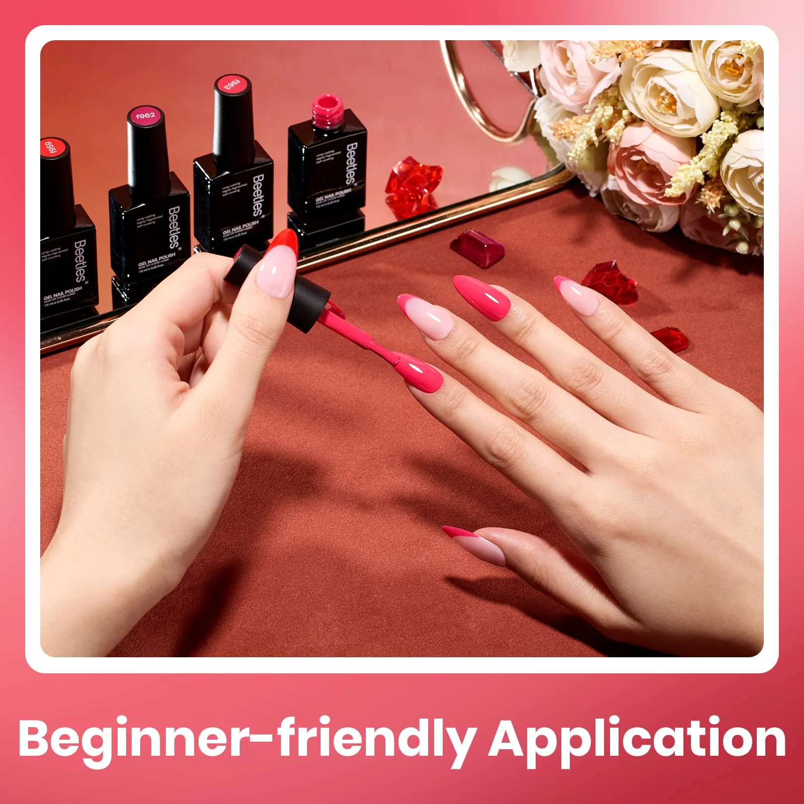 Prime Crimson Horizon -  6 Colors Burgundy Bloody Red Pink Gel Polish Set - Image 5