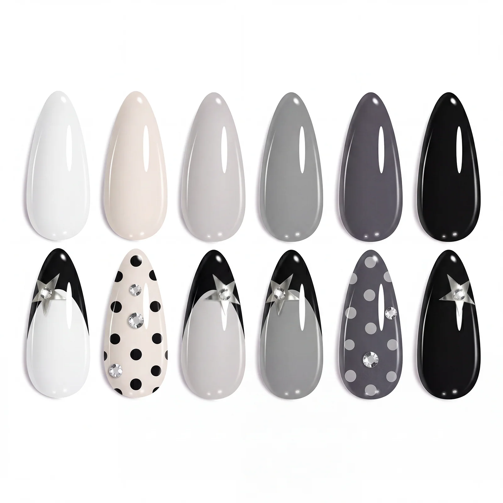 Prime High Gloss Shine - 6 Color Gel Nail Polish Kit