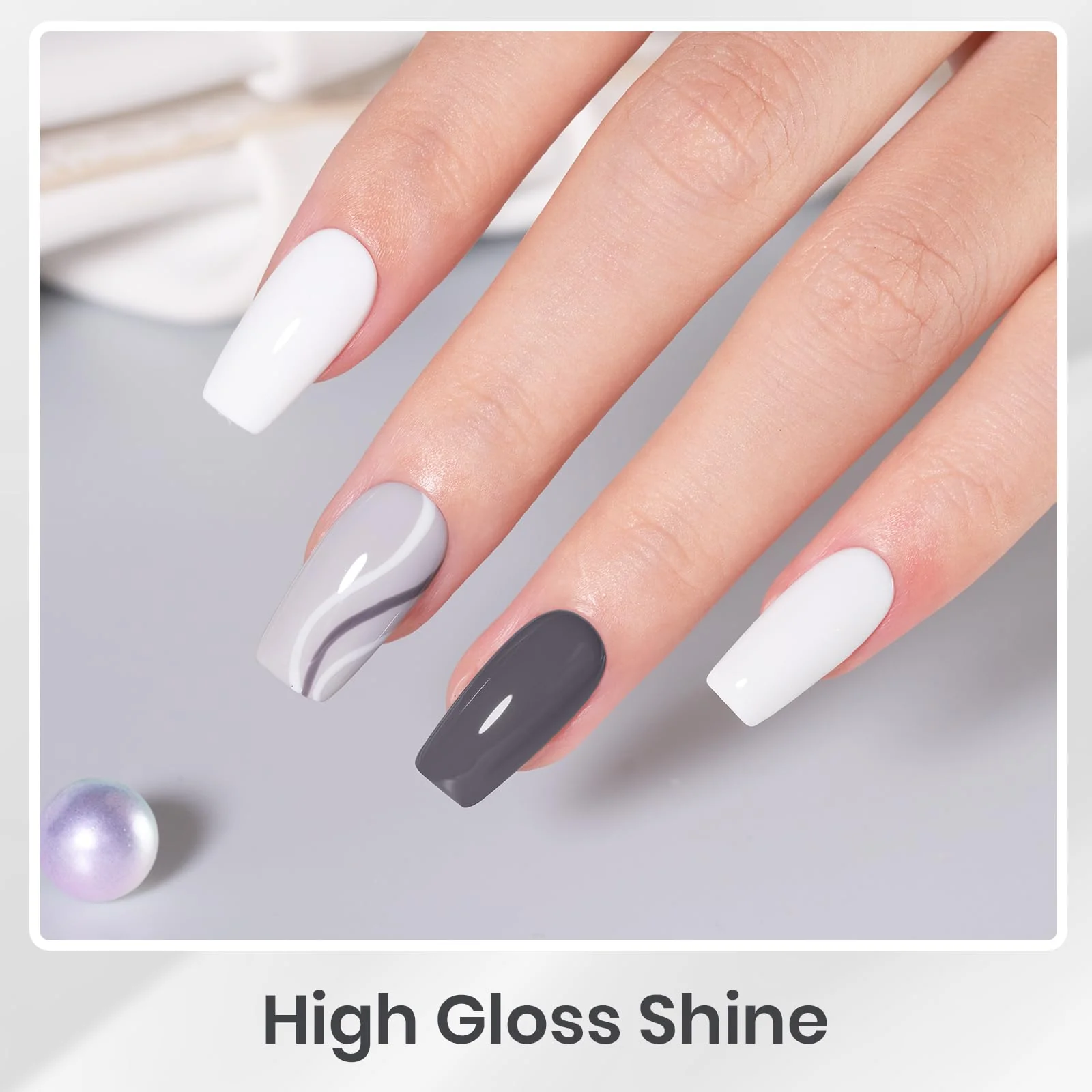 Prime High Gloss Shine - 6 Color Gel Nail Polish Kit - Image 3