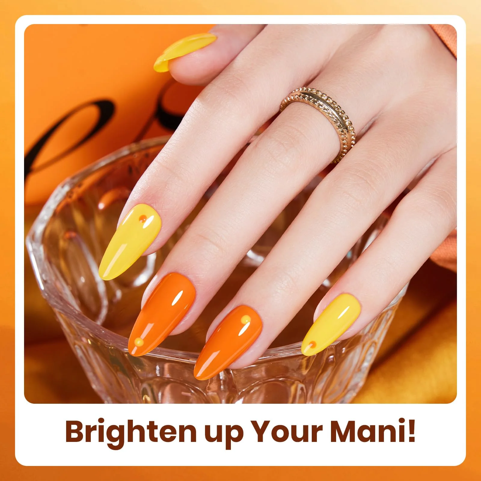 Twilight Warmth - 6 Colors Brown Red Orange Yellow Gel Nail Polish Set - Image 5