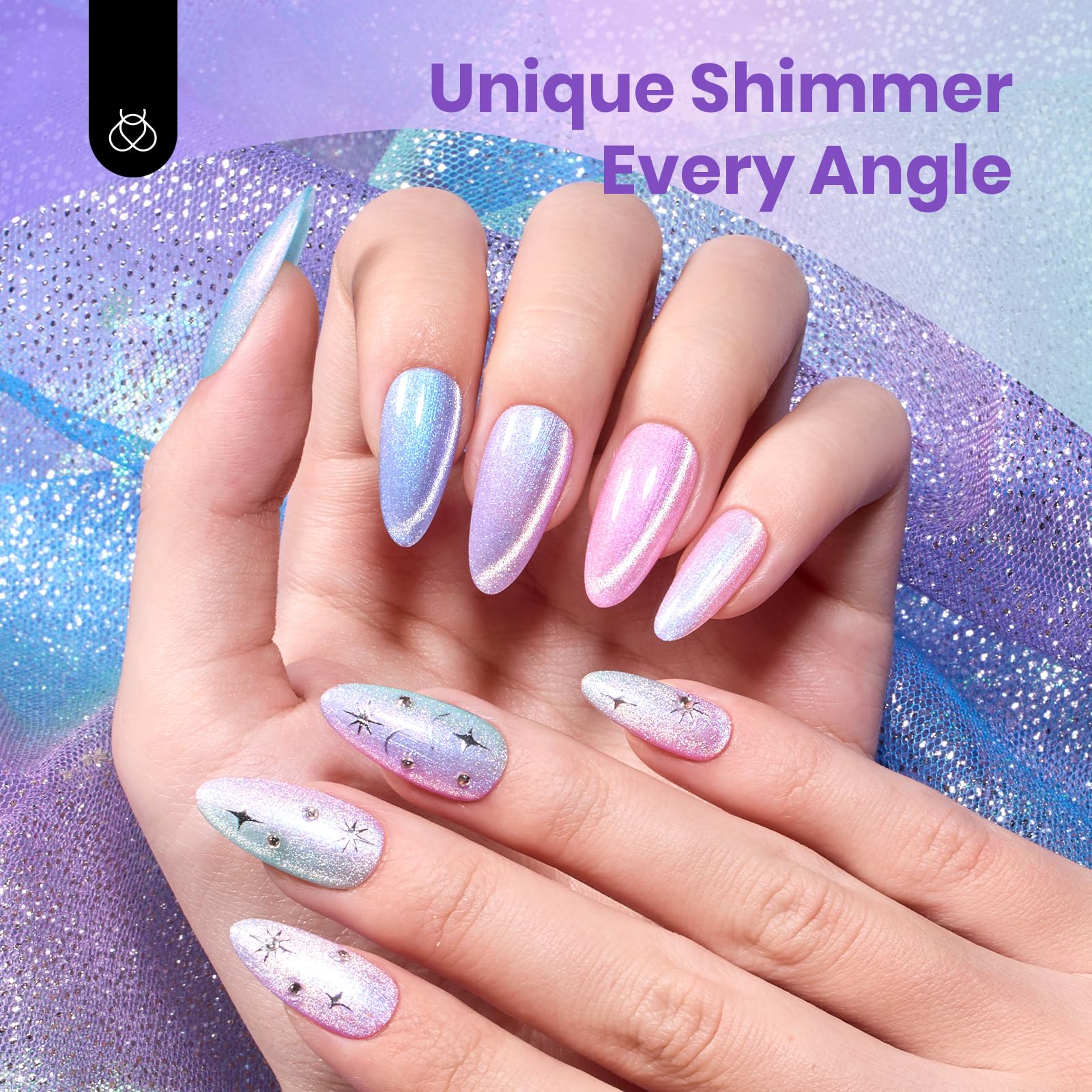 Prismatic Mirage - Chameleon Cat Eye Nails 6 Colors Gel Polish Set - Image 5