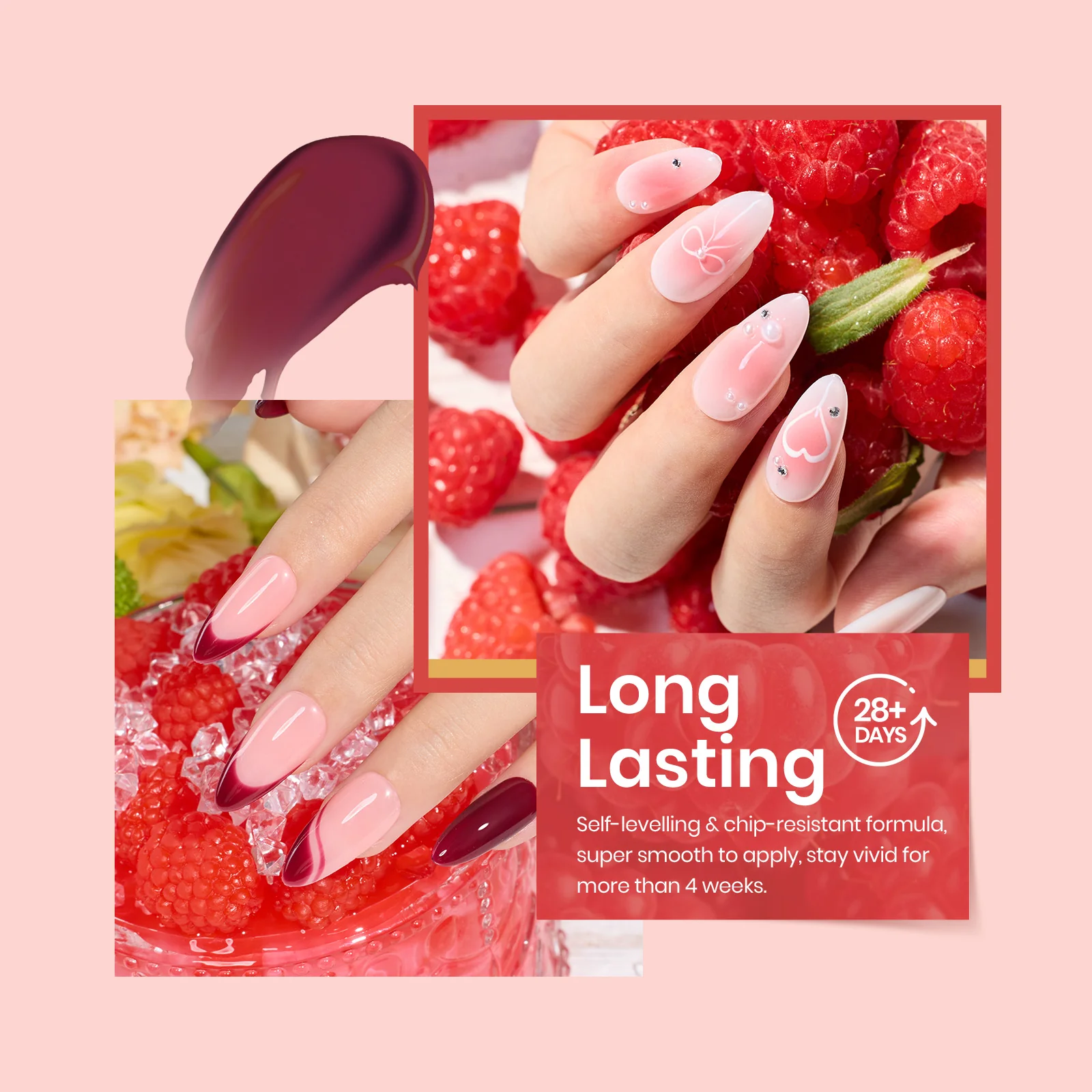 Raspberry Sorbet | 6 Colors Gel Polish Set - Image 5