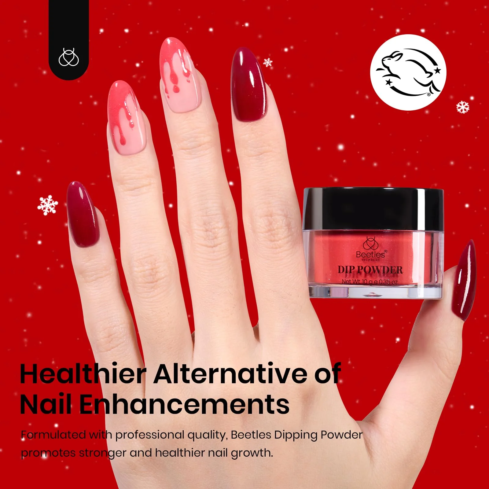 Ruby Preface | 6 color D powder Dip Red Nail Kit set - Image 5