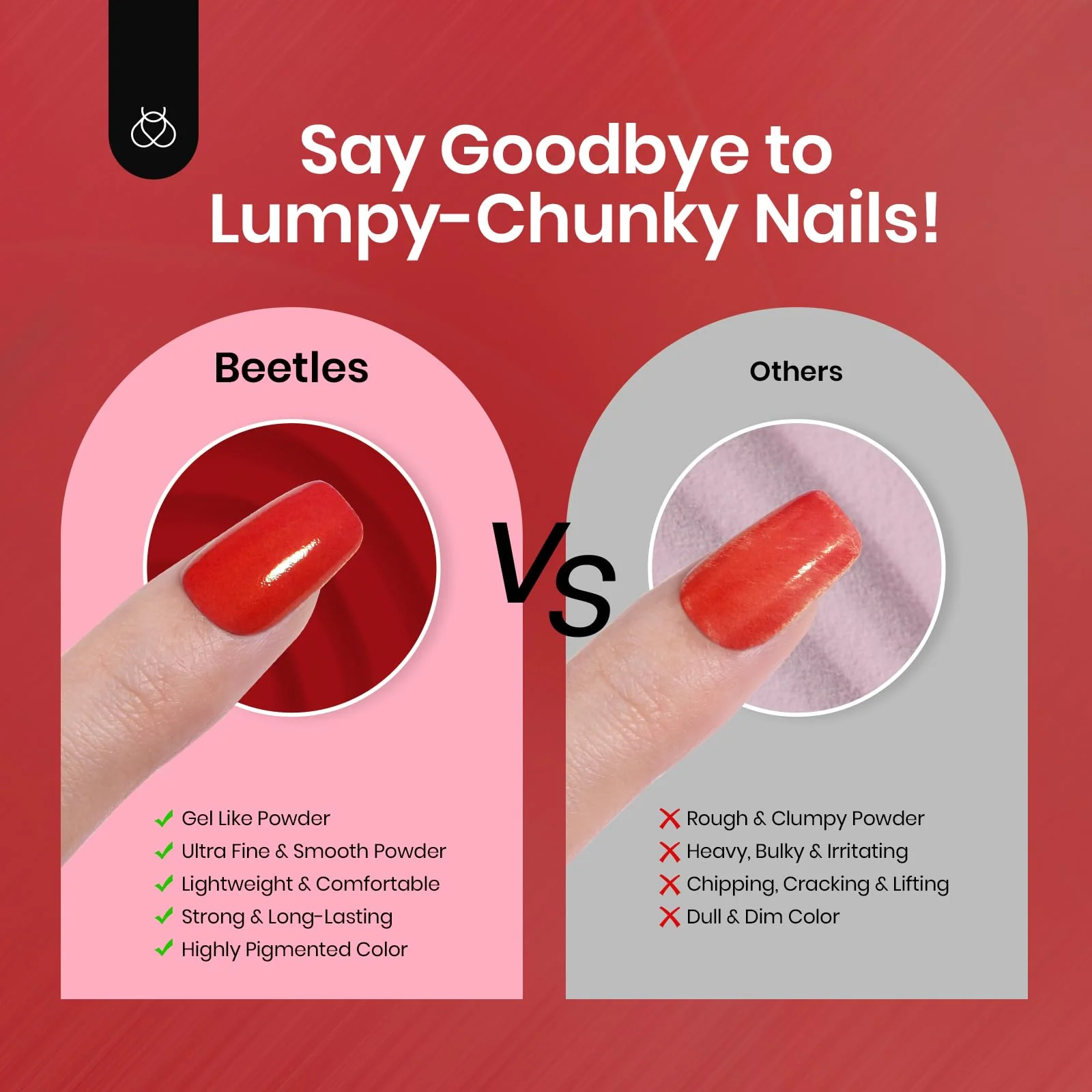 Ruby Preface | 6 color D powder Dip Red Nail Kit set - Image 6