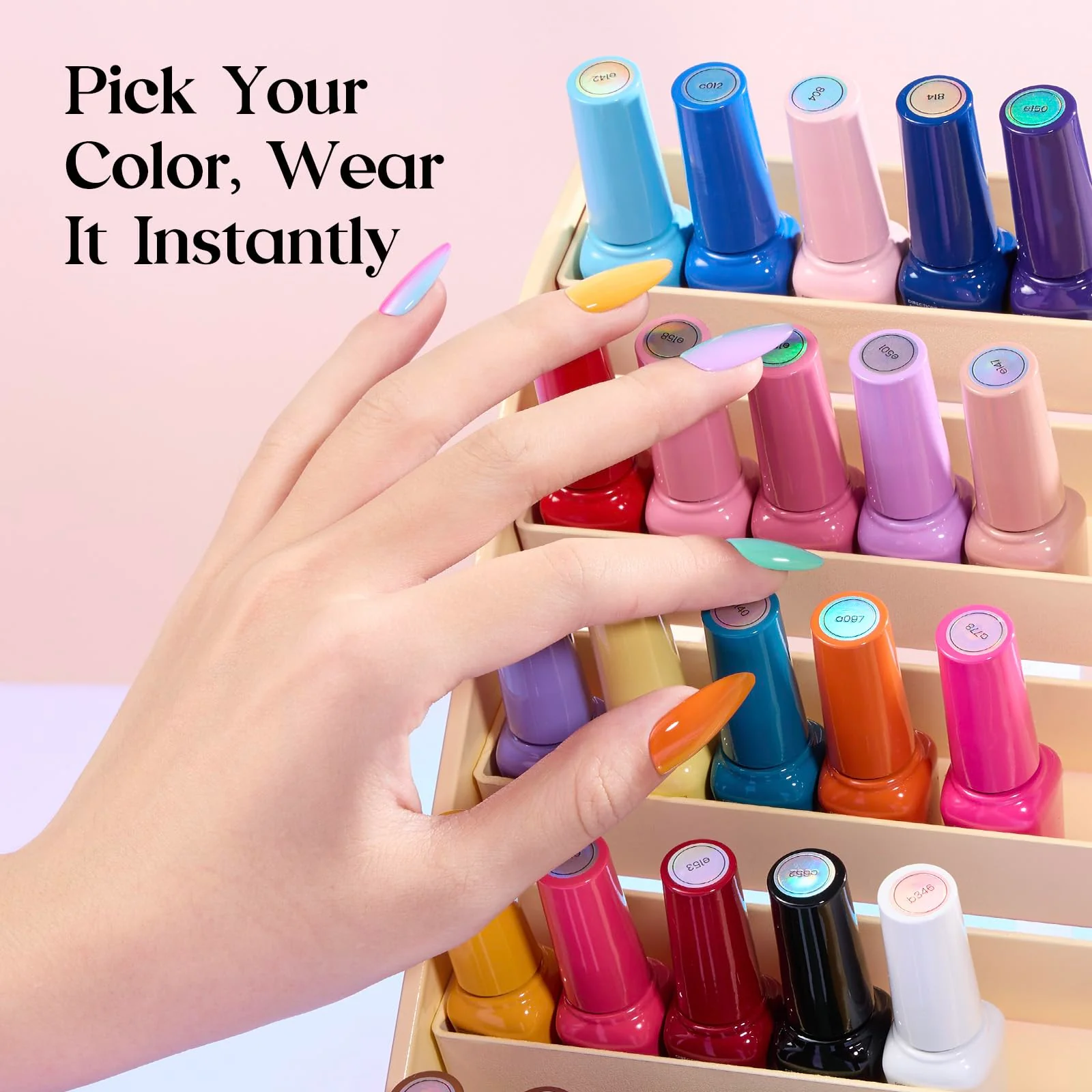 Beetles Gel Nail Starter Kit Seasons Impressions 25 Color Bottle Gel All-in-One Mani Kit - Image 5